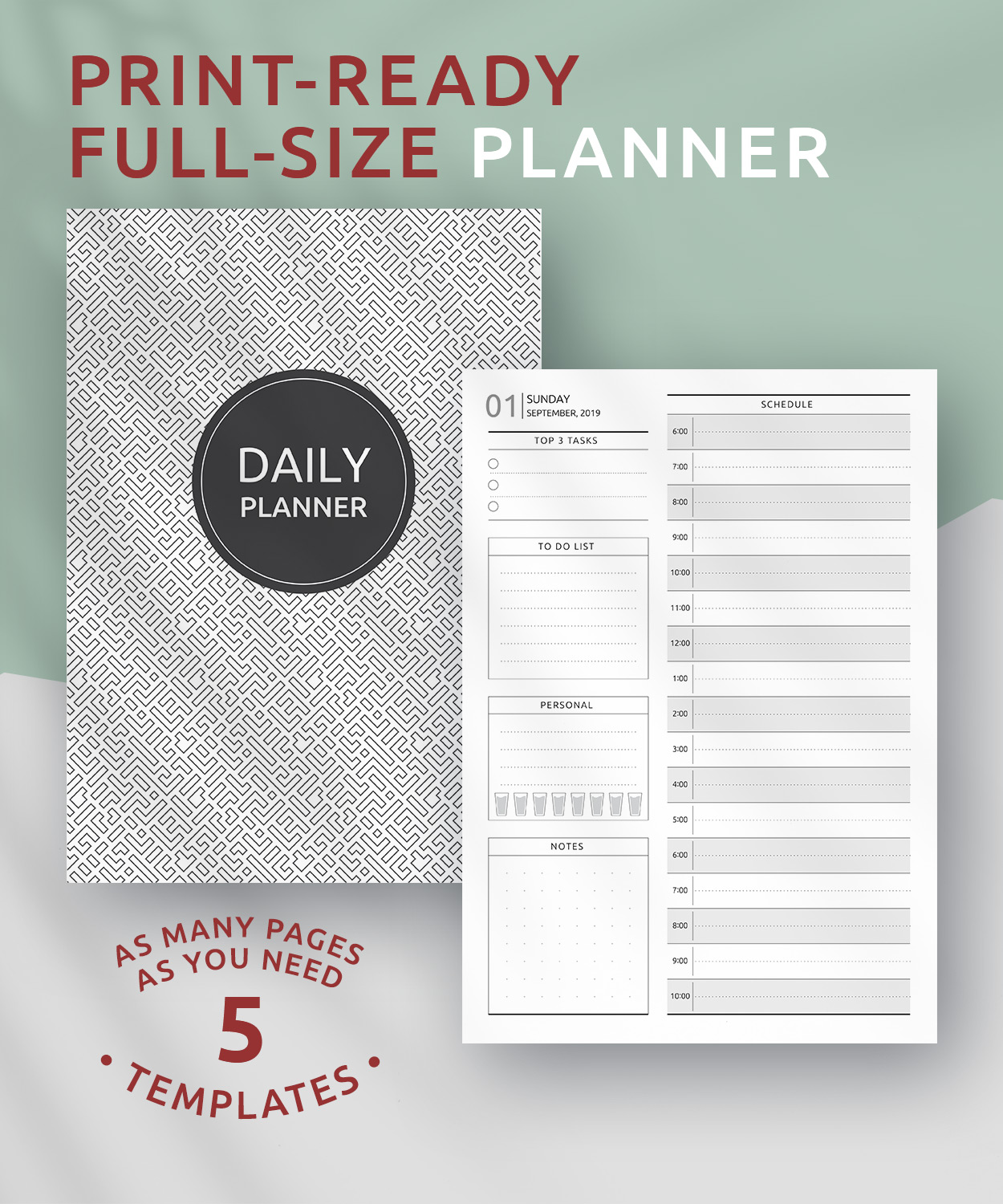 Download Printable Daily Planner - Original Style PDF