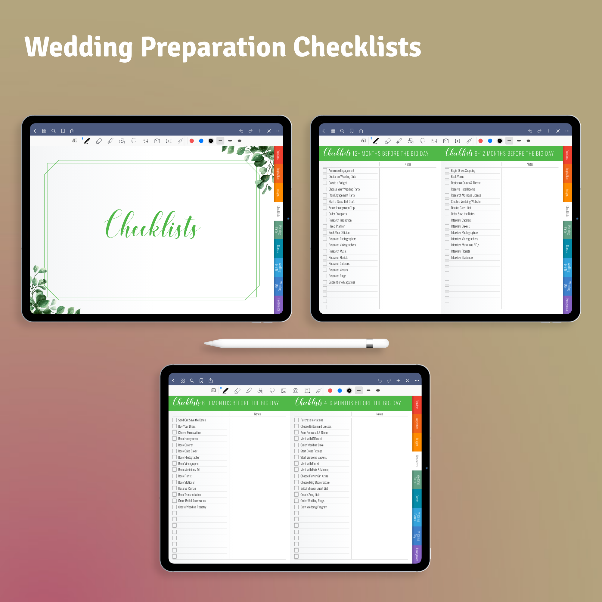 Download Digital Wedding Planner for iPad, Android Tablets
