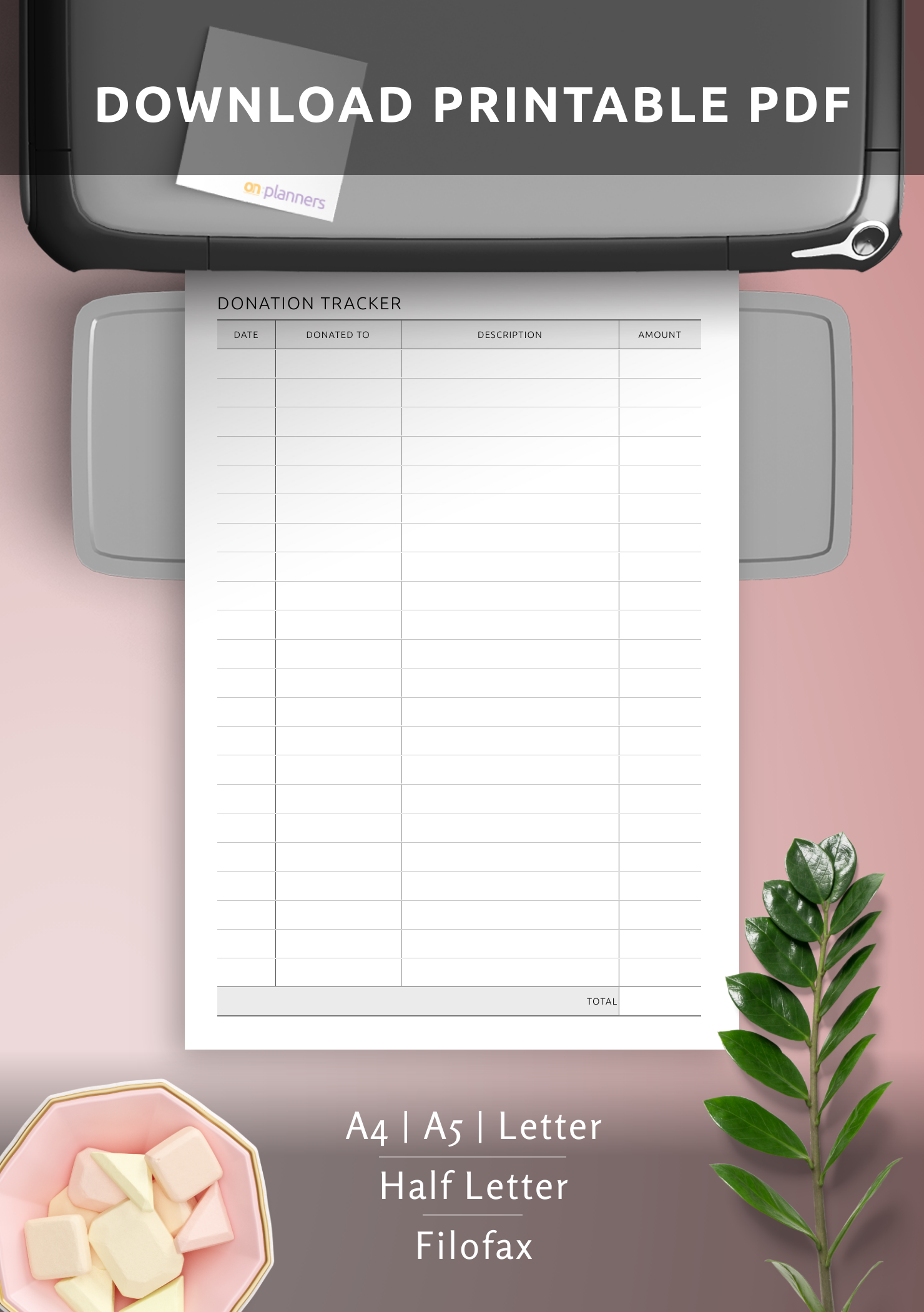 Donation Tracker PDF: Get Printable Or Digital Template For ReMarkable ...