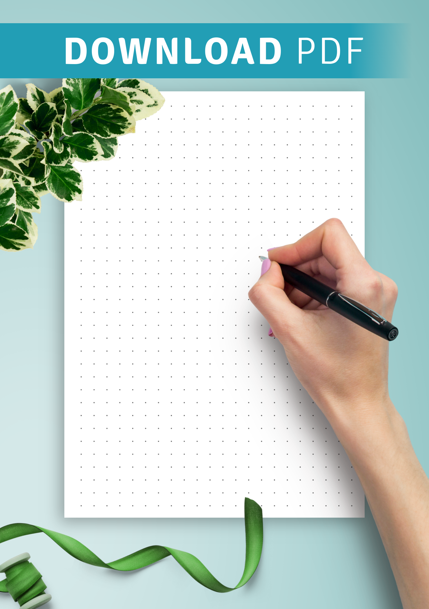 Download Printable Dot Grid Paper with 4 dots per inch PDF