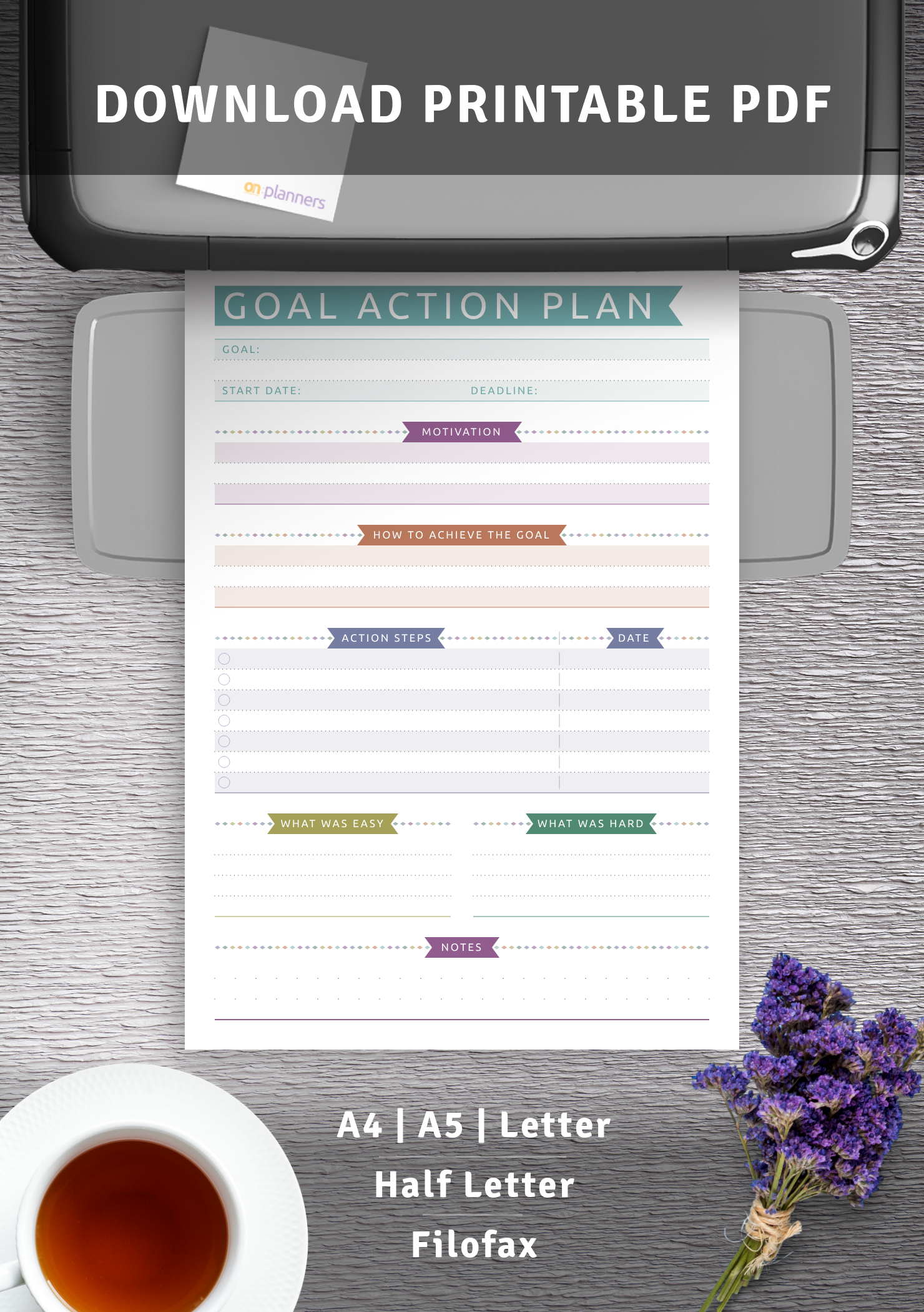 Download Printable Goal Action Plan - Casual Style PDF