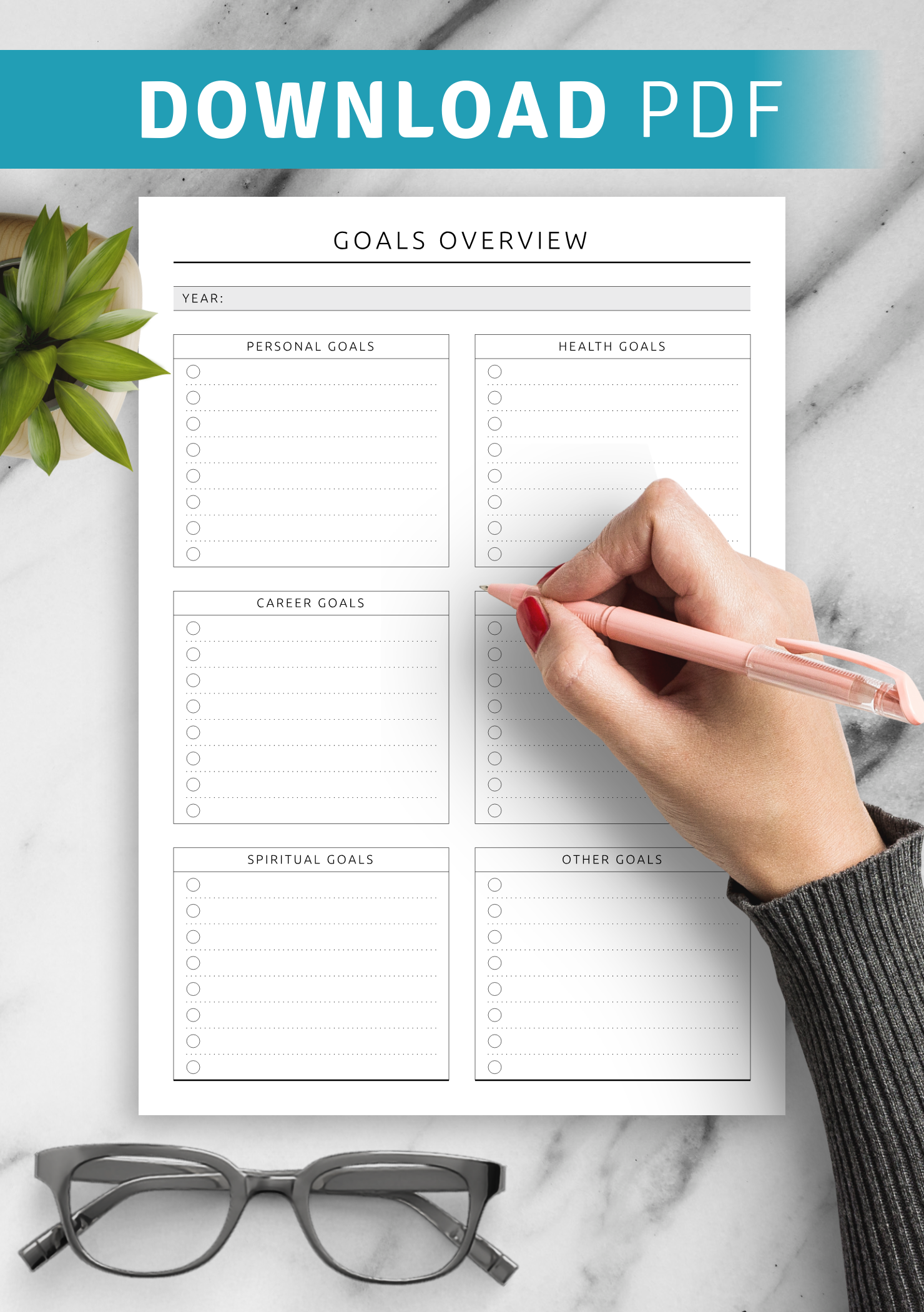 Download Printable Goals Overview Original Style PDF Download Printable Goals Overview Original Style PDF