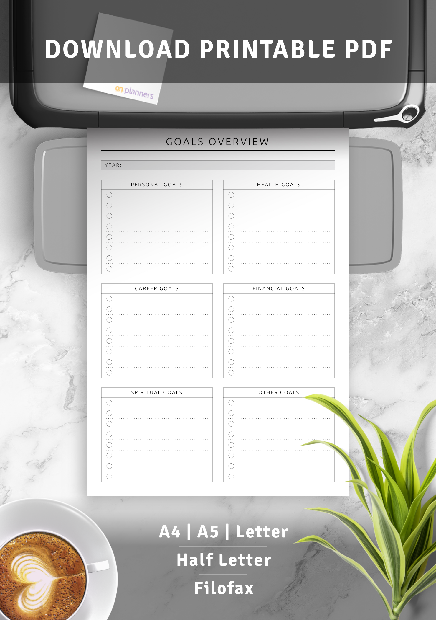 Download Printable Goals Overview Original Style PDF Download Printable Goals Overview Original Style PDF