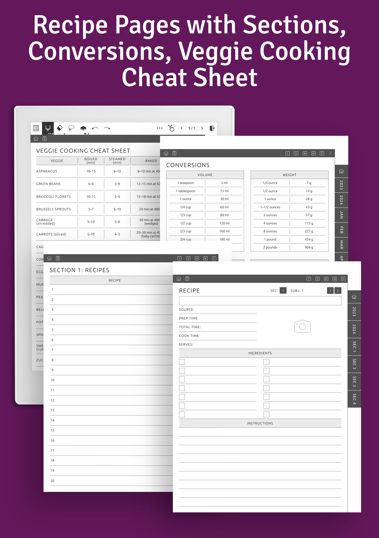 Download Health Fitness Planner PDF For Supernote A5 X A6 X