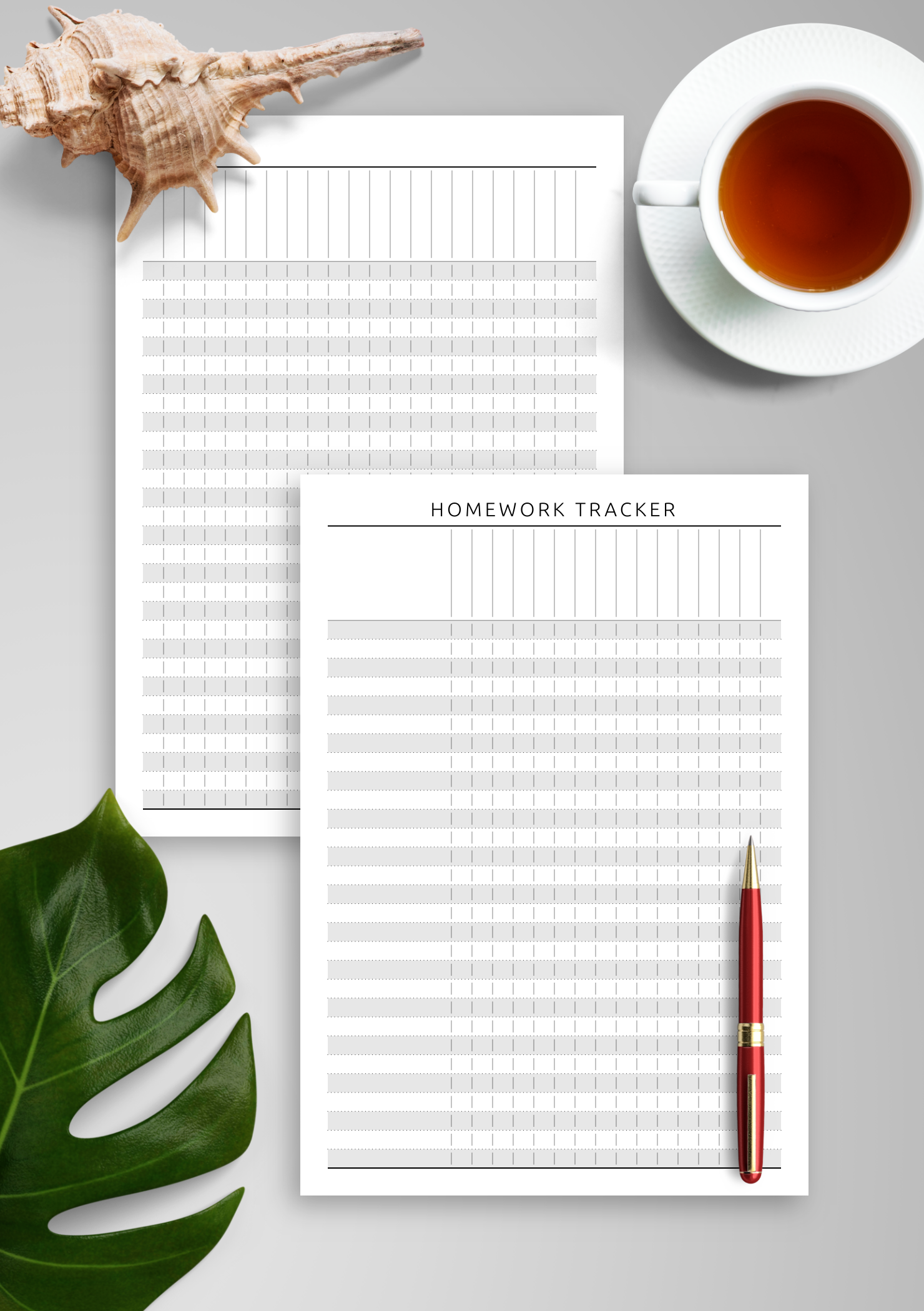 Download Printable Homework Tracker Template PDF
