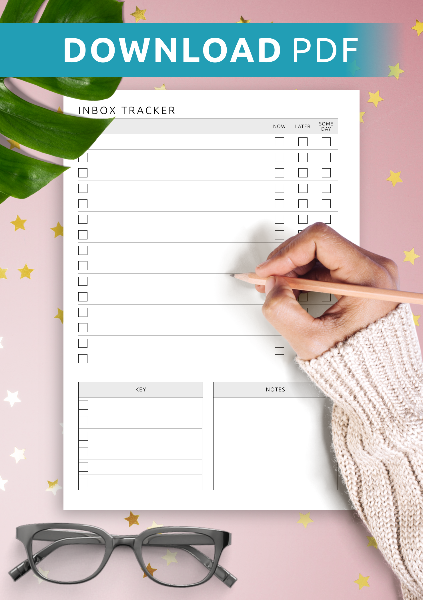 Download Printable Inbox Tracker Template with Priorities PDF