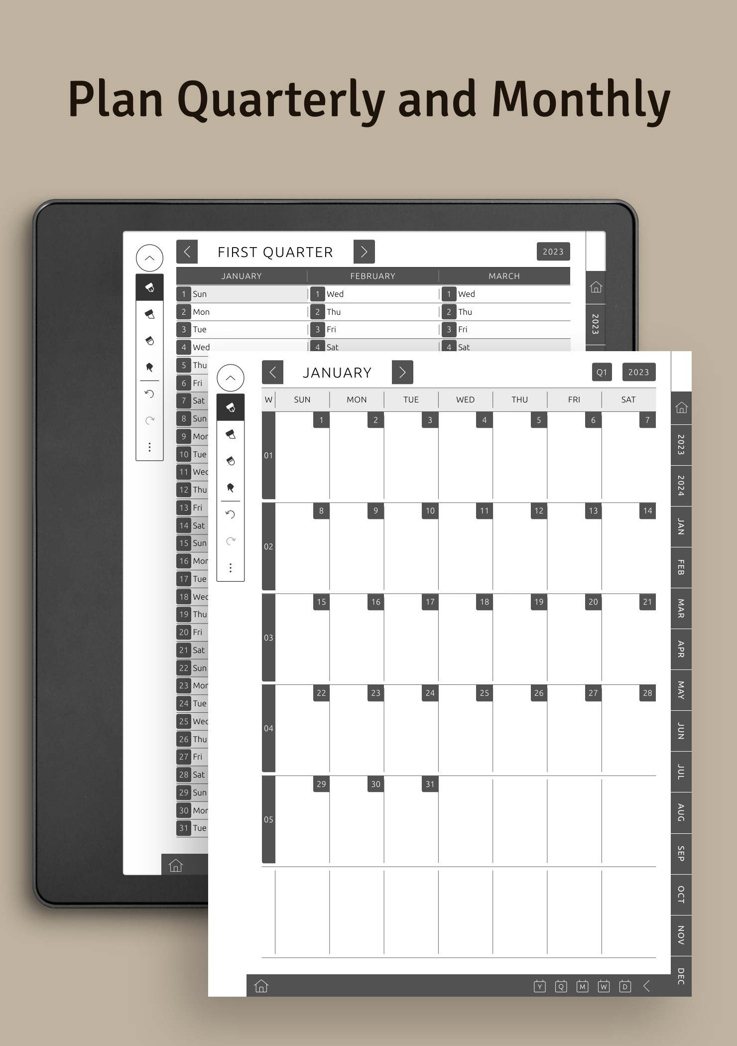Download Kindle Scribe Daily Notes Square Grid Hyperlinked PDF