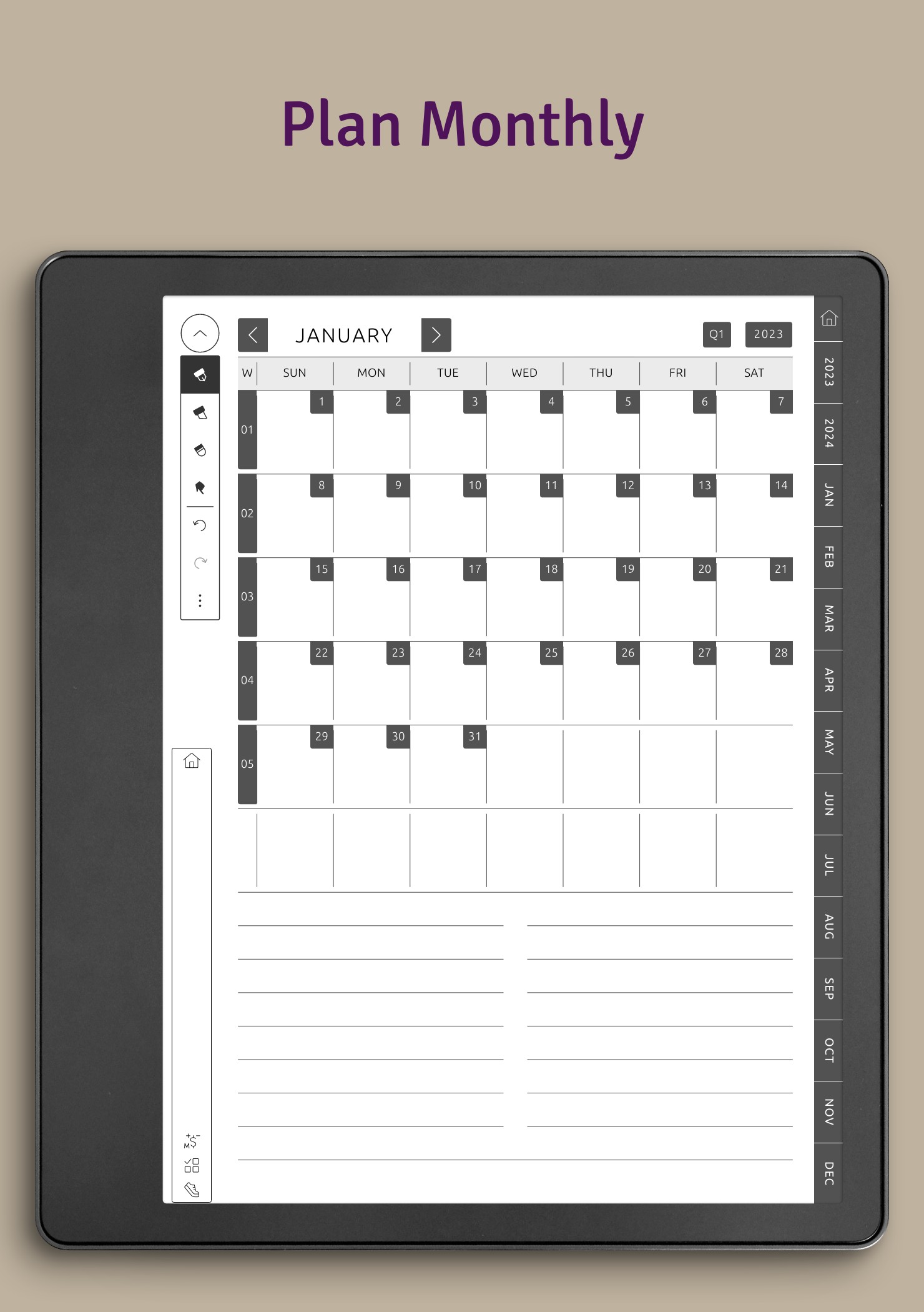Download Kindle Scribe Daily Planner Hyperlinked PDF