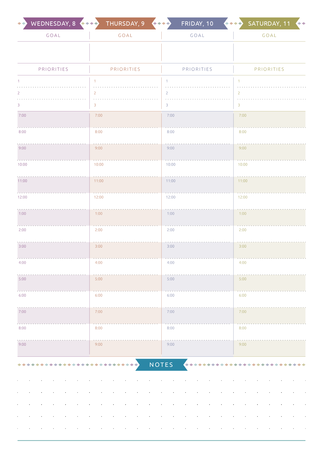 Download Printable Life Planner Dated - Casual Style PDF
