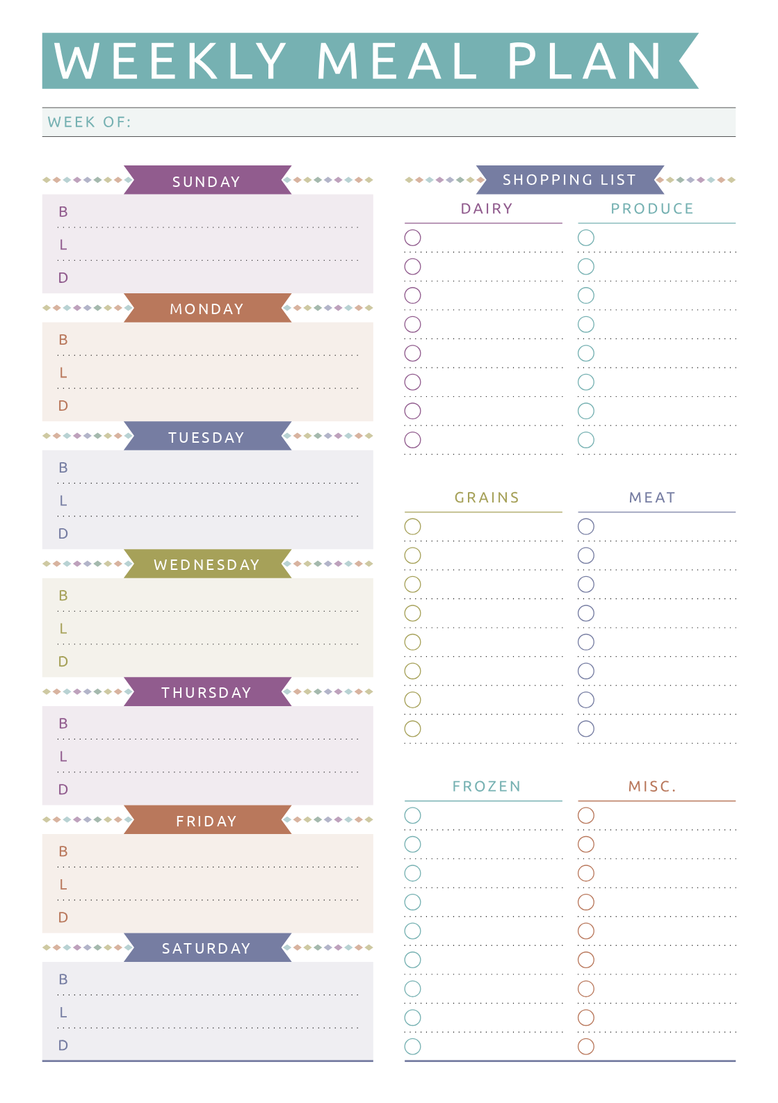 Download Printable Life Planner Dated - Casual Style PDF