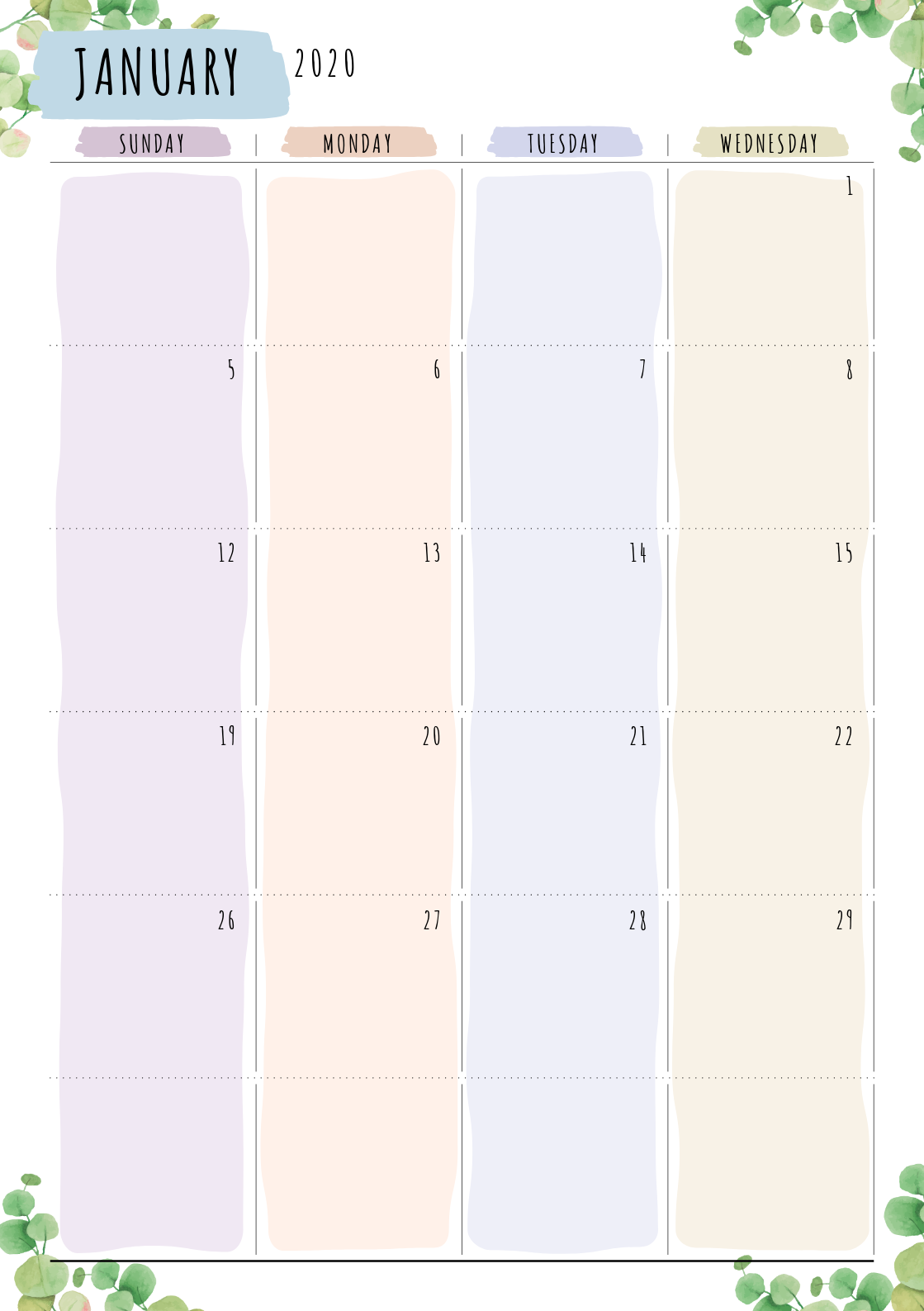 Download Printable Life Planner Dated - Floral Style PDF