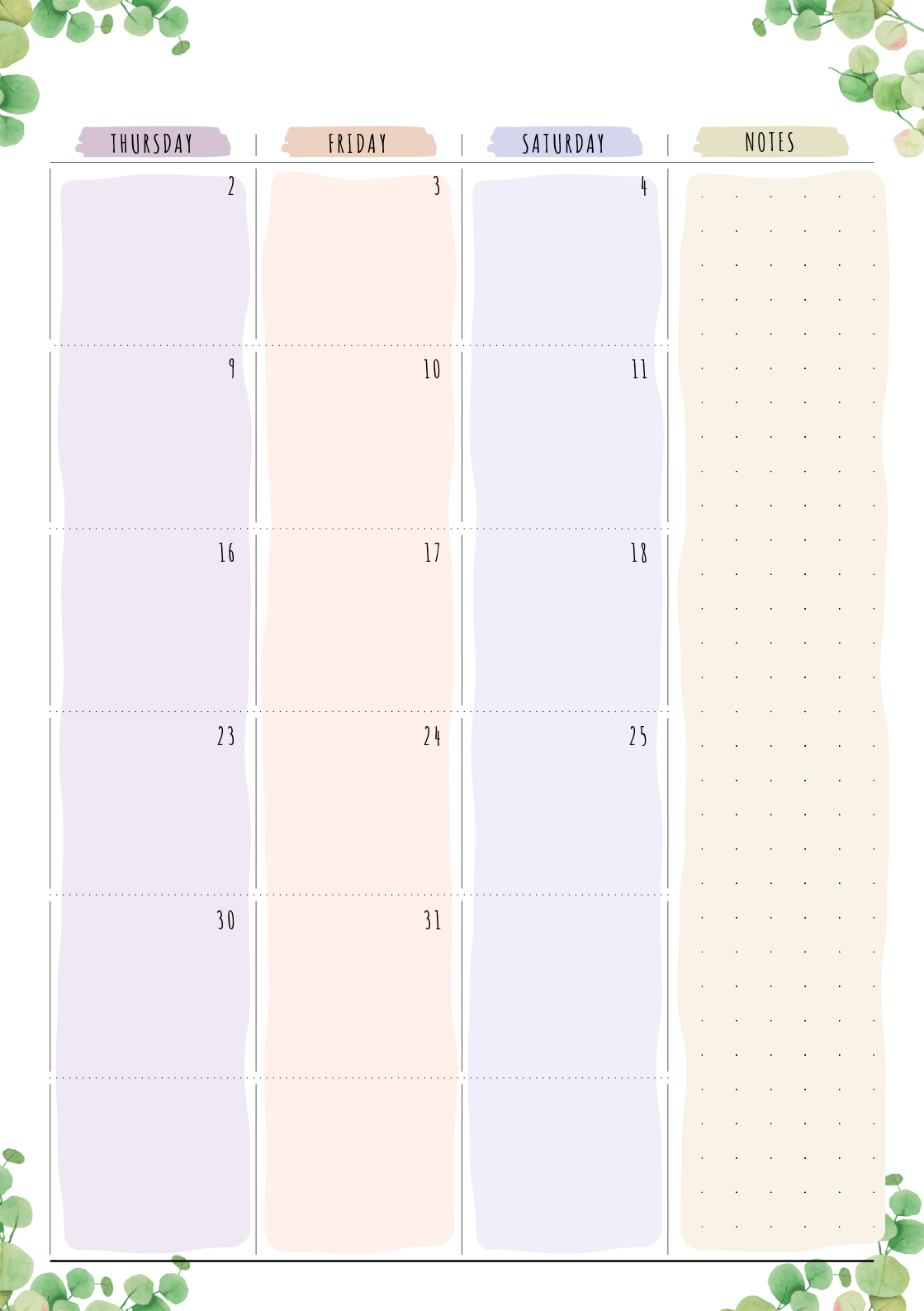 Download Printable Life Planner Dated - Floral Style PDF