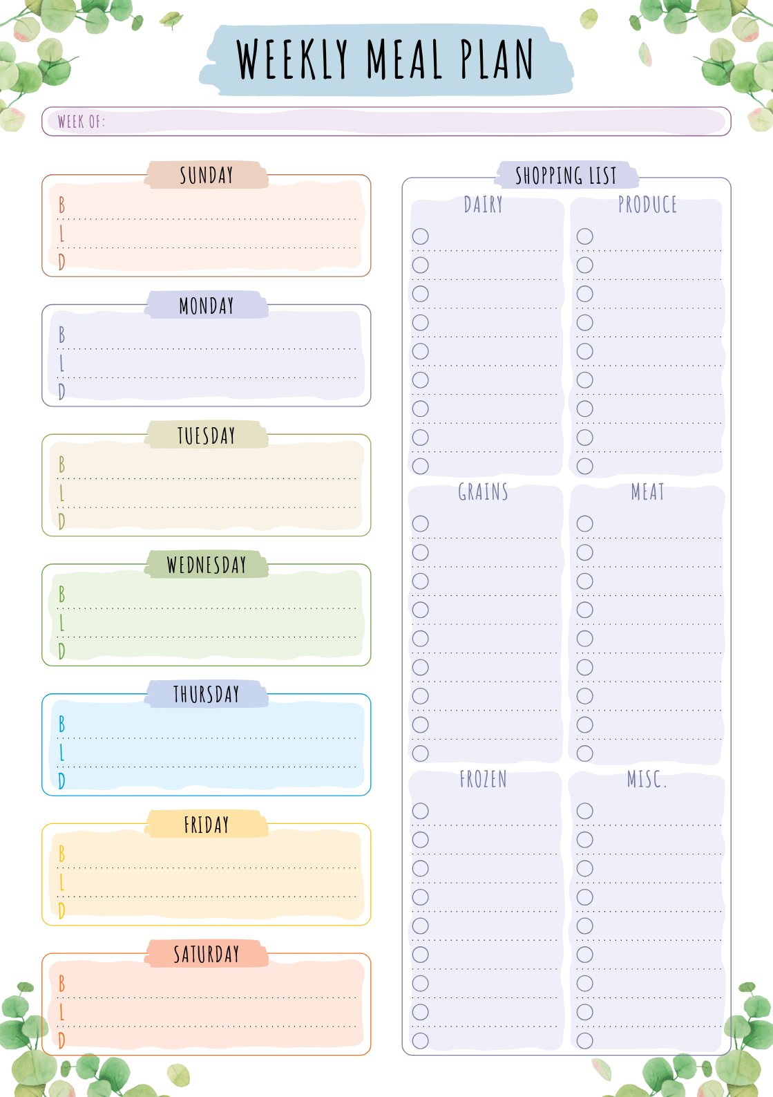 Download Printable Life Planner Dated - Floral Style PDF
