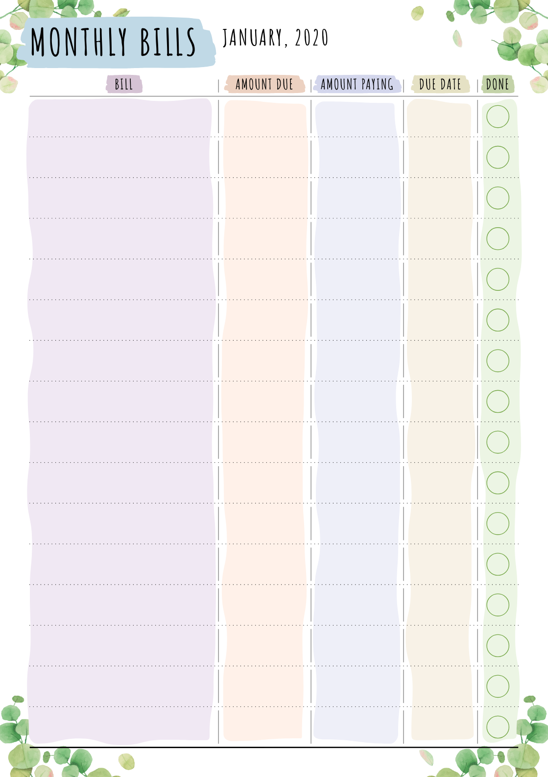 Download Printable Life Planner Dated - Floral Style PDF