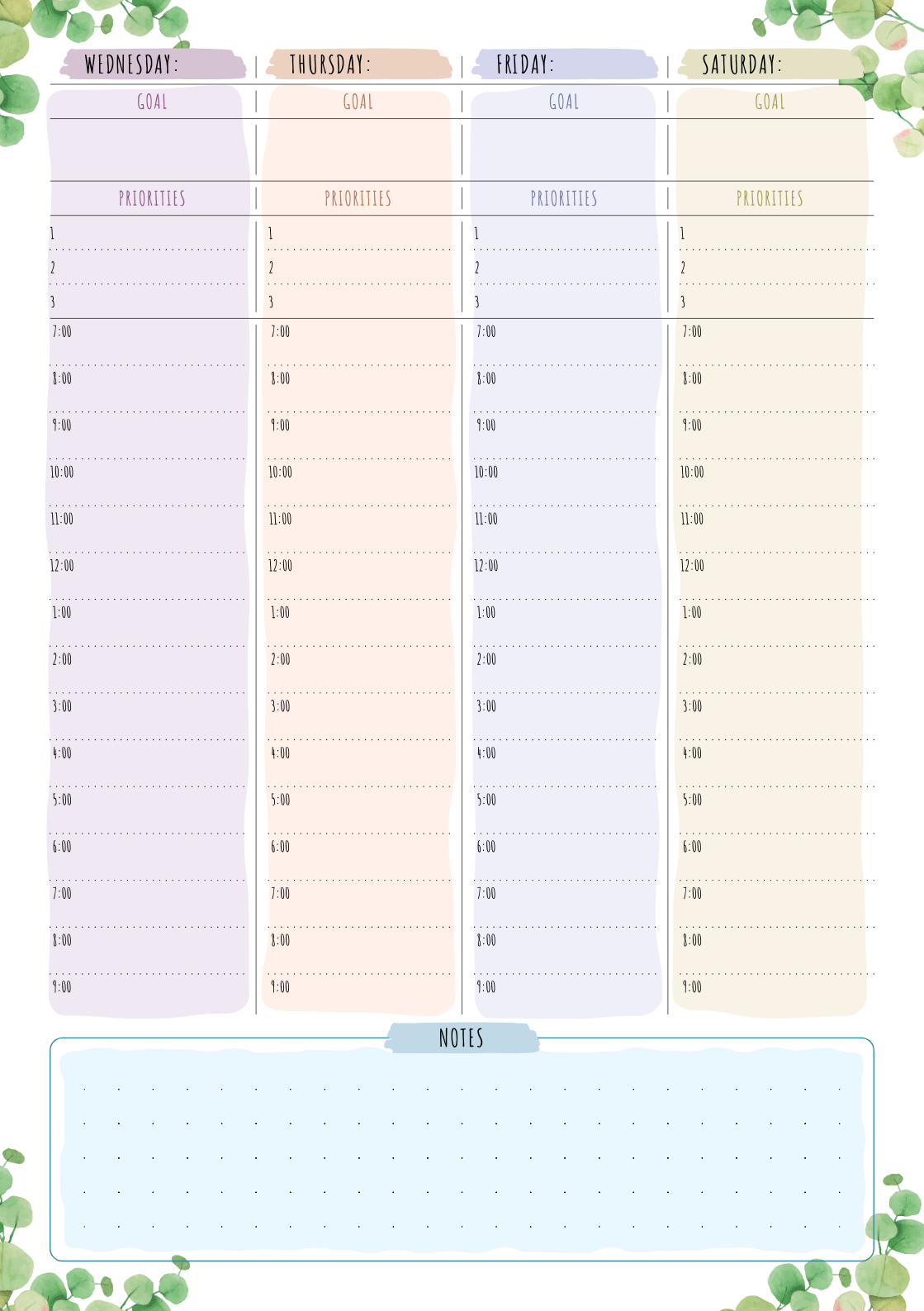 Undated Life Planner – Floral Style for Goals &amp; Wellness