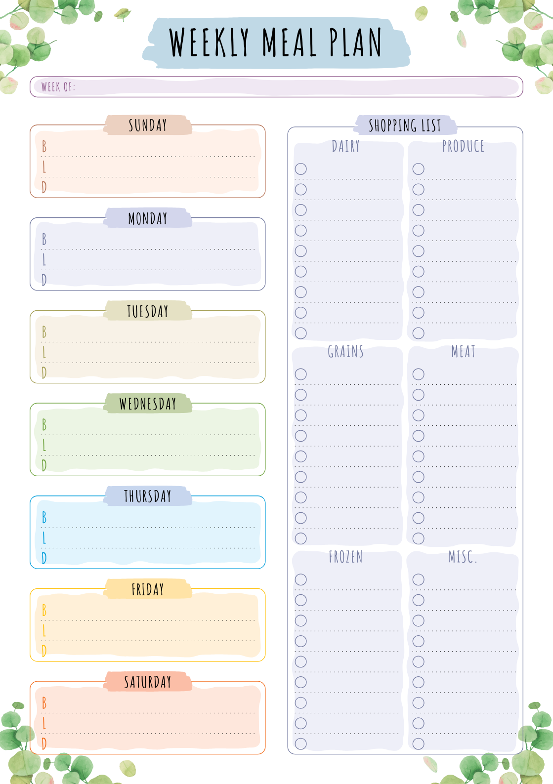 Download Printable Life Planner Undated - Floral Style PDF