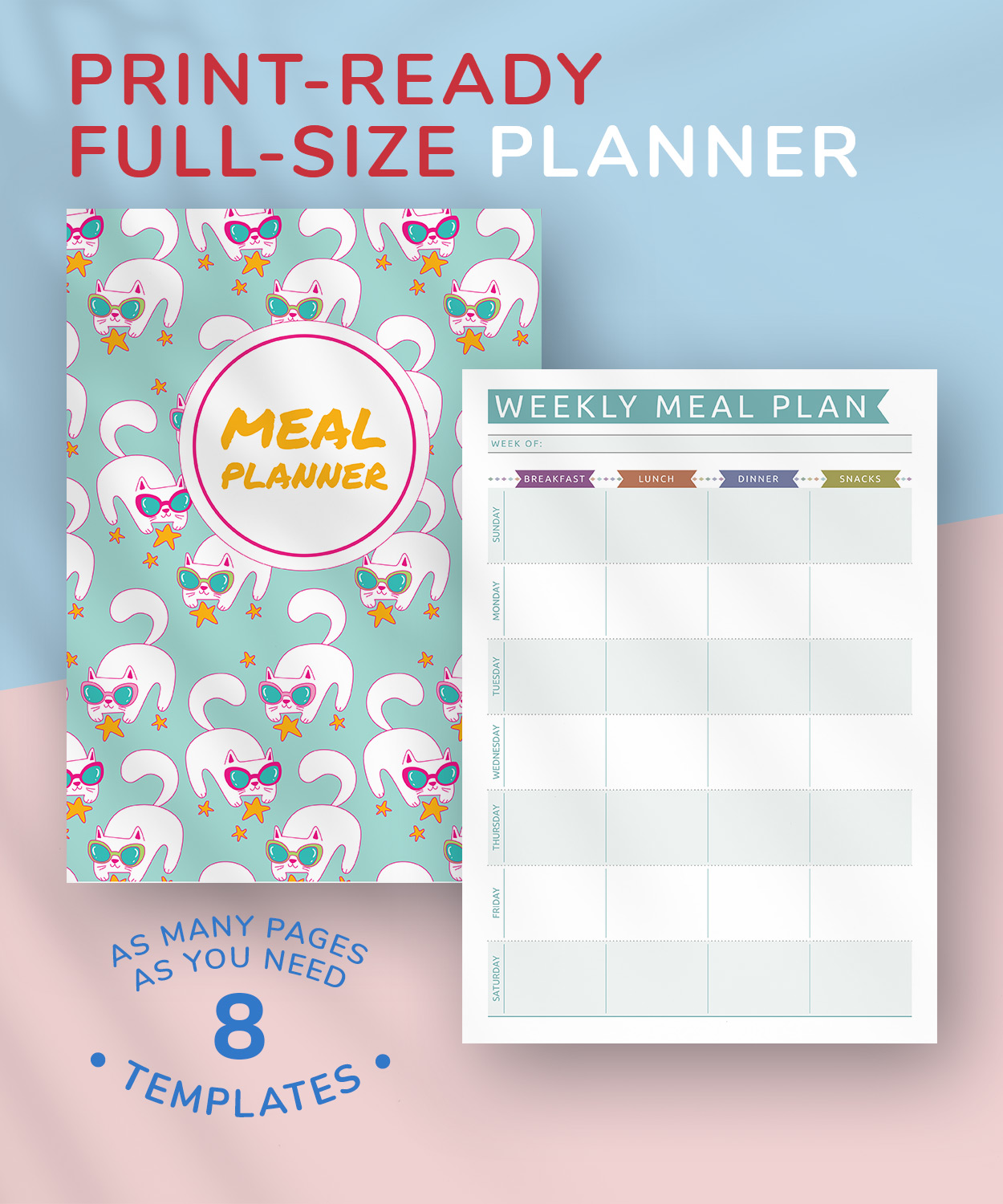 Download Printable Meal Planner - Casual Style PDF