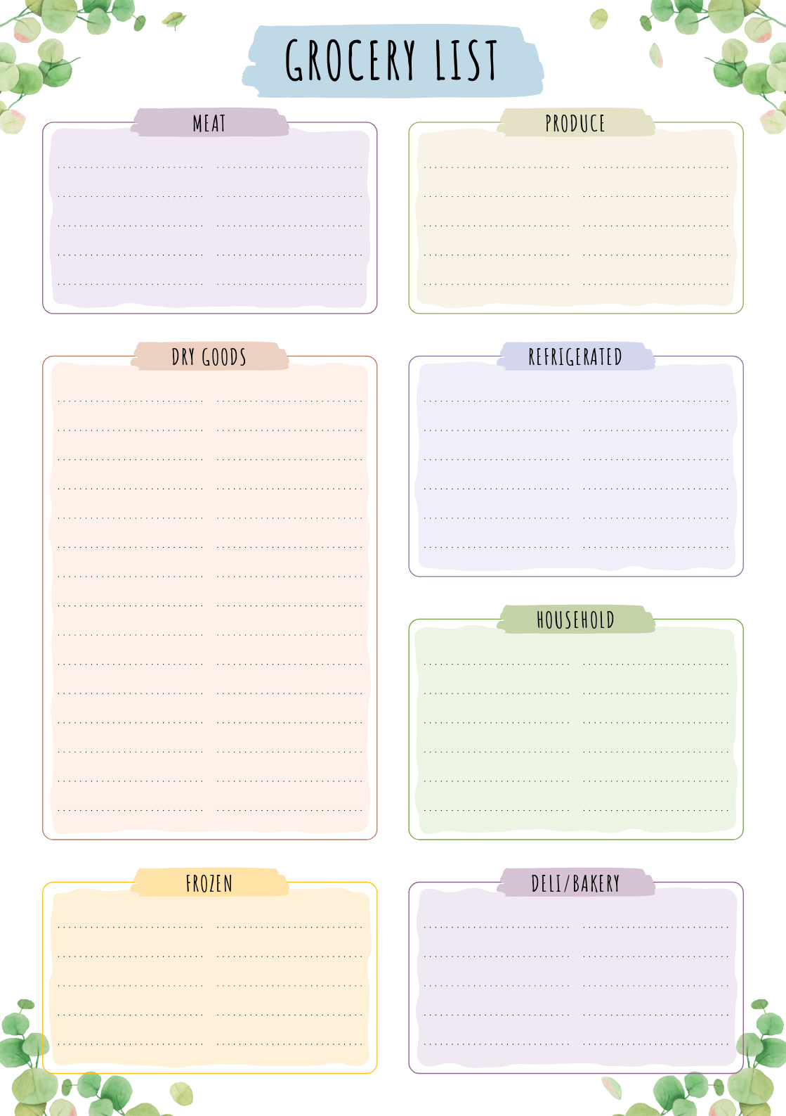 Download Printable Meal Planner - Floral Style PDF