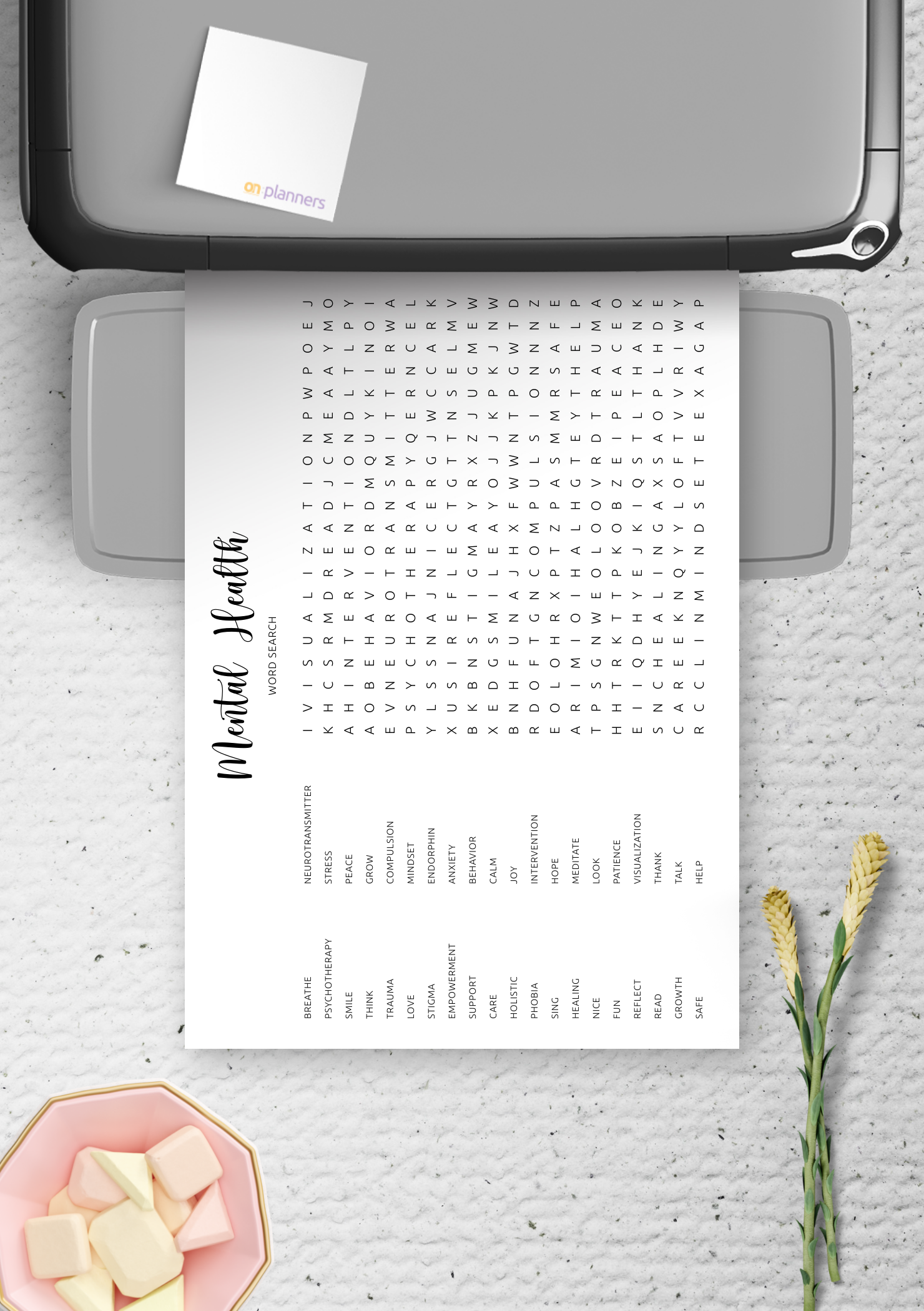 Download Printable Mental Health Word Search in PDF