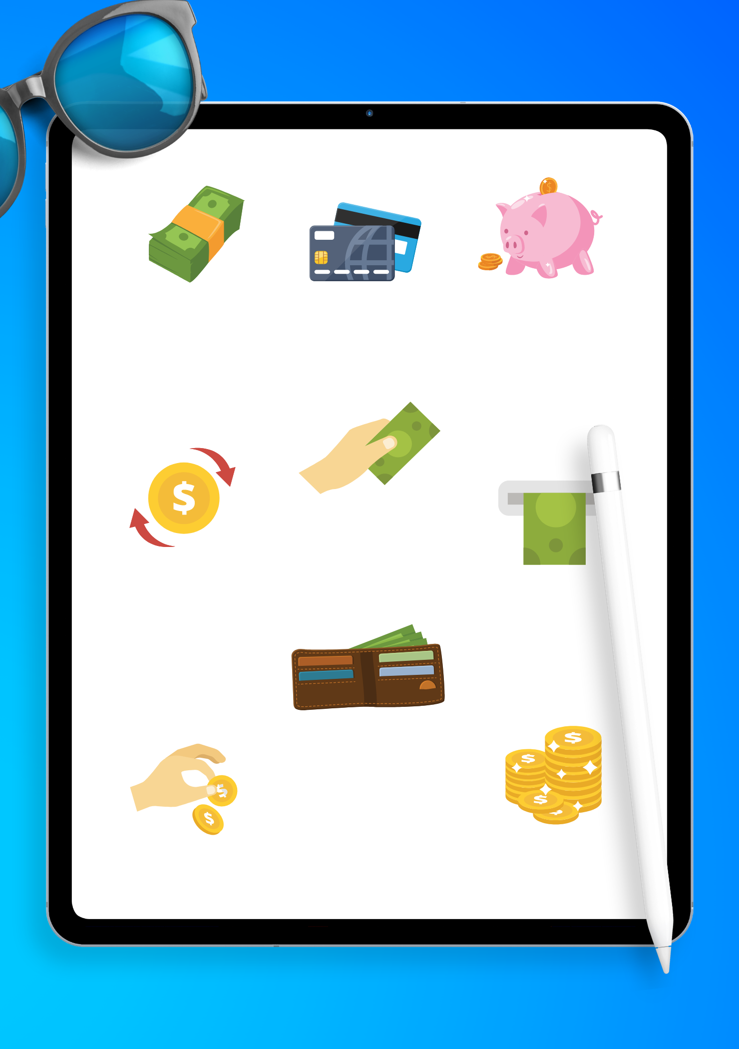 Download Lovely Money & Finance Sticker Pack PNG