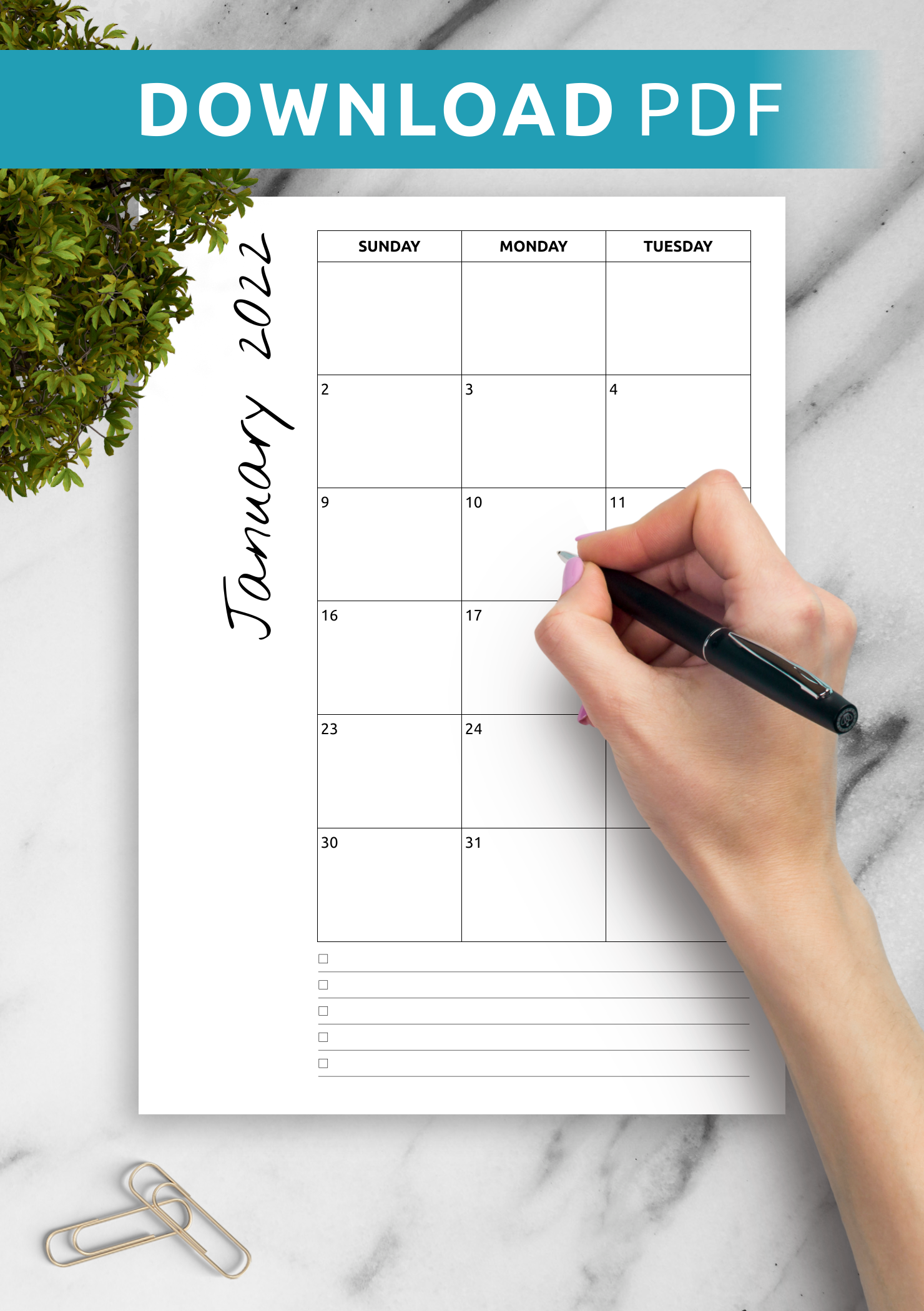 Printable Blank Monthly Calendar With Notes Blank Monthly Calendar 