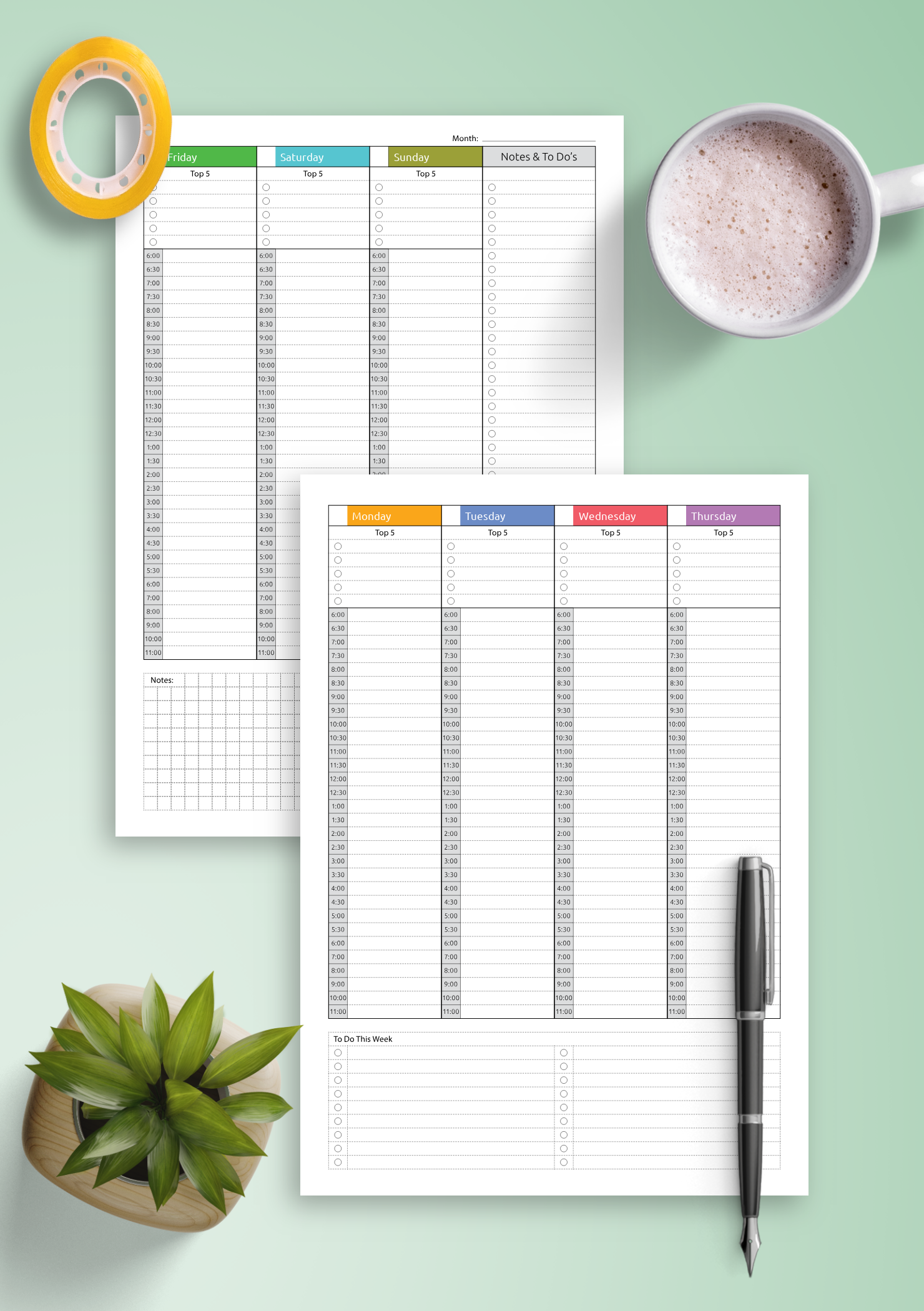 9 best weekly planner printable 9 best weekly planner