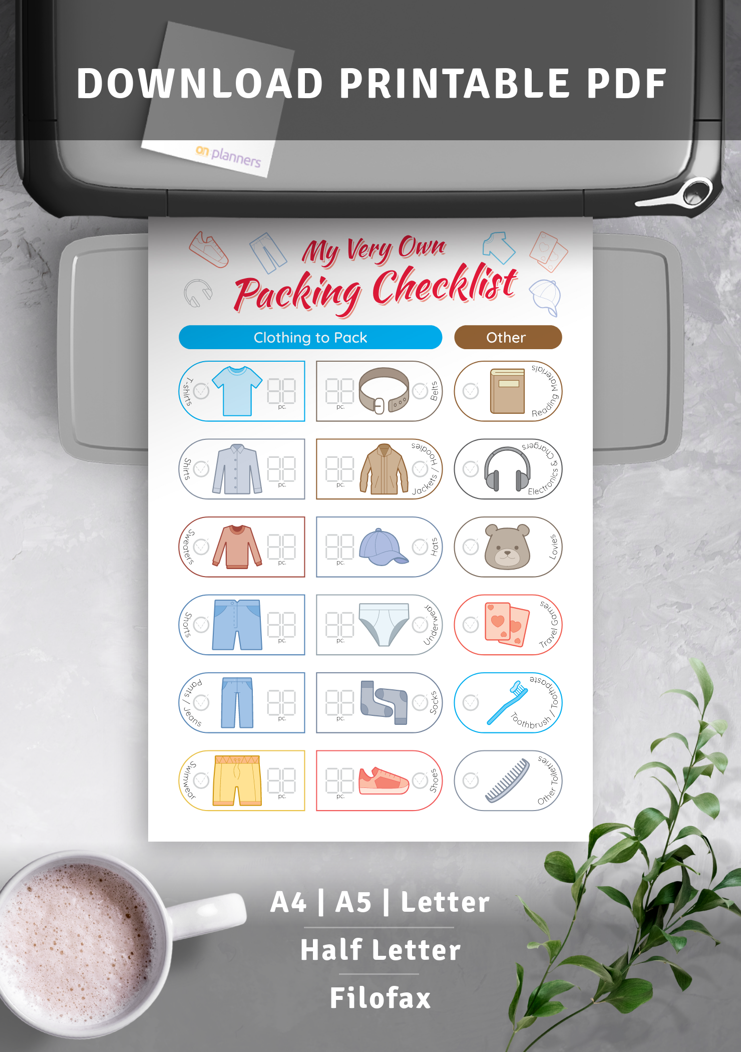 Download Printable Packing Checklist for Boy PDF