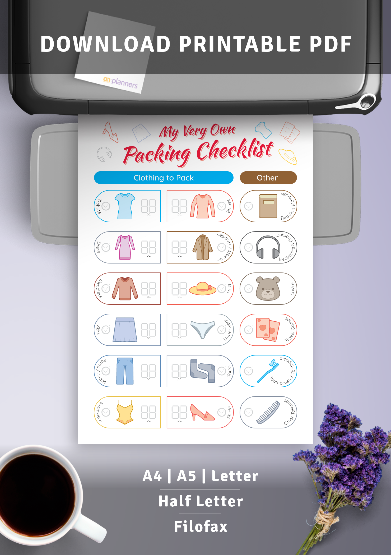 Download Printable Packing Checklist for Girl PDF - On Planners