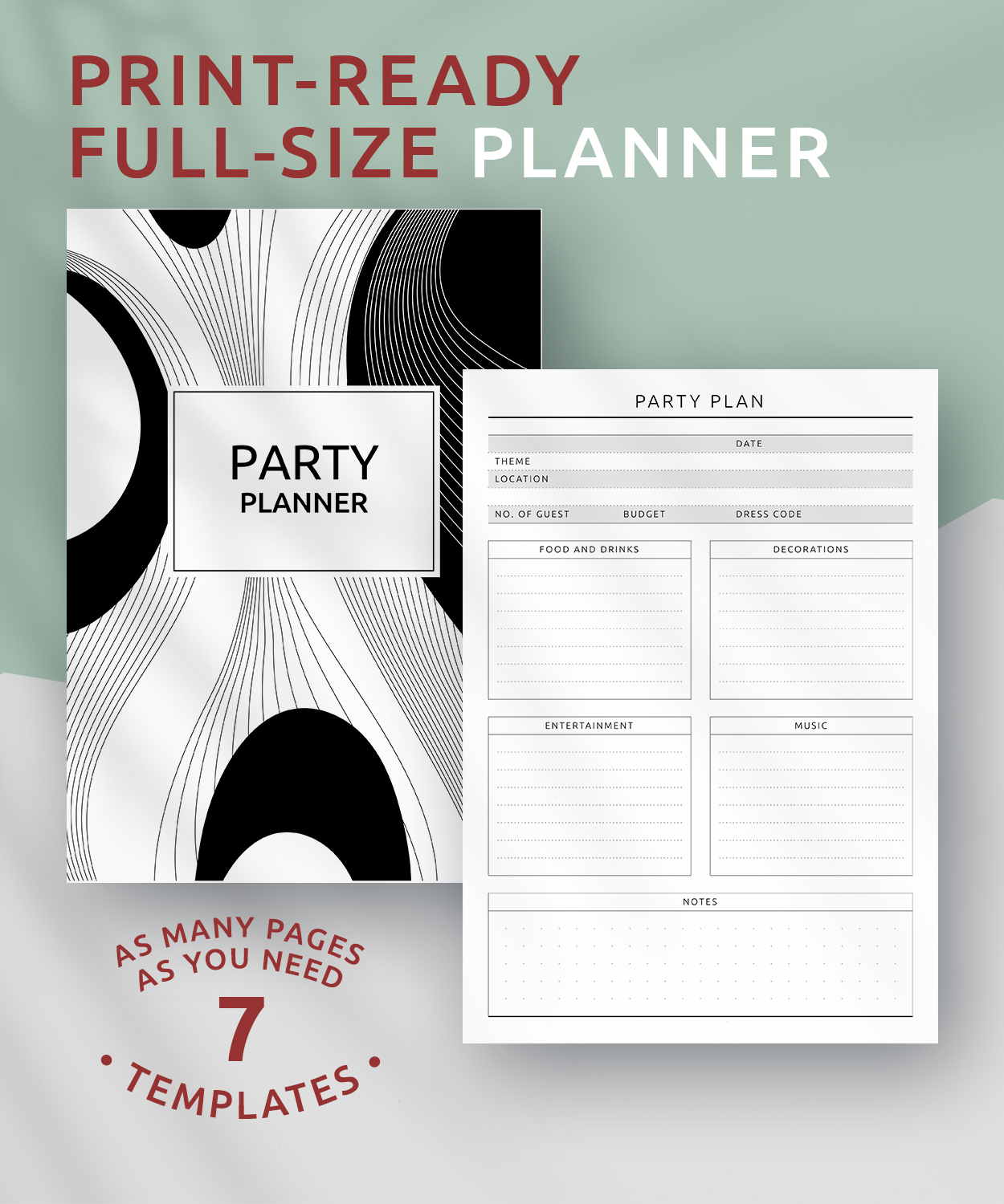 Download Printable Party Planner - Original Style PDF
