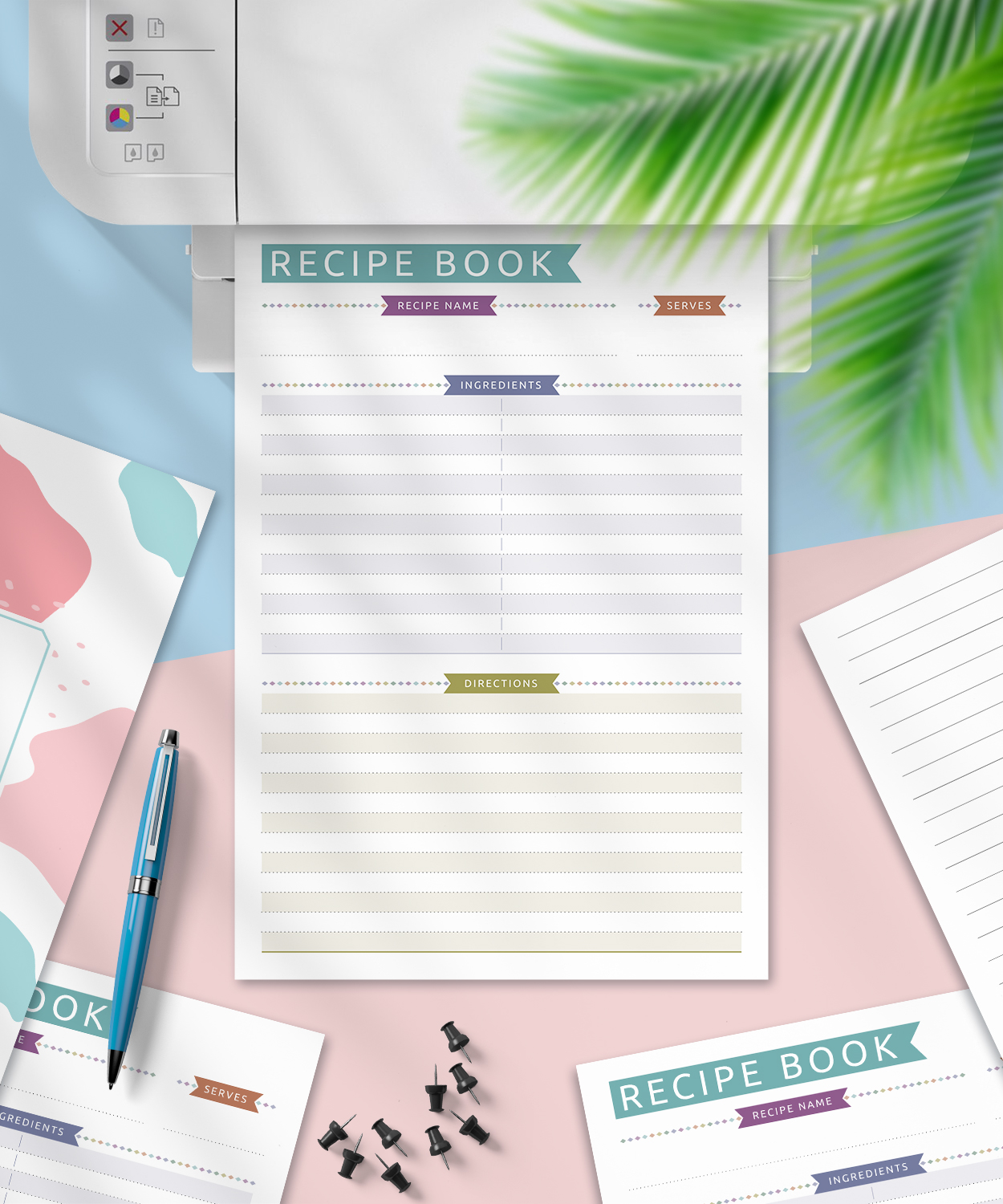 Download Printable Recipe Book - Casual Style PDF