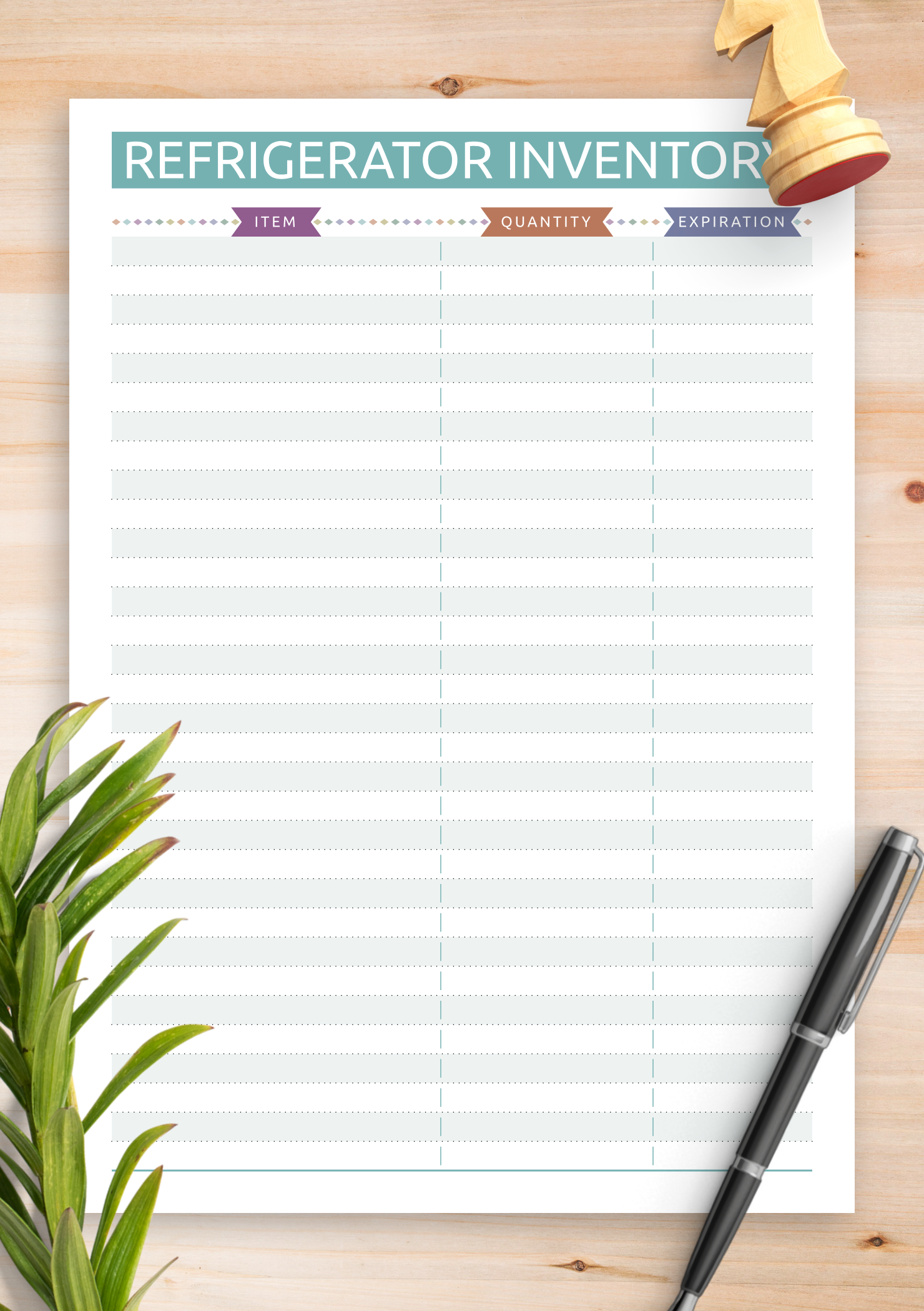 Refrigerator Inventory Template Download Printable Pdf Templateroller 