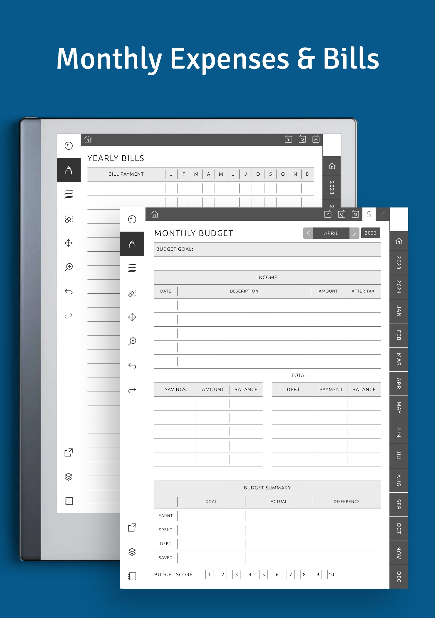 budgeting template passion planner