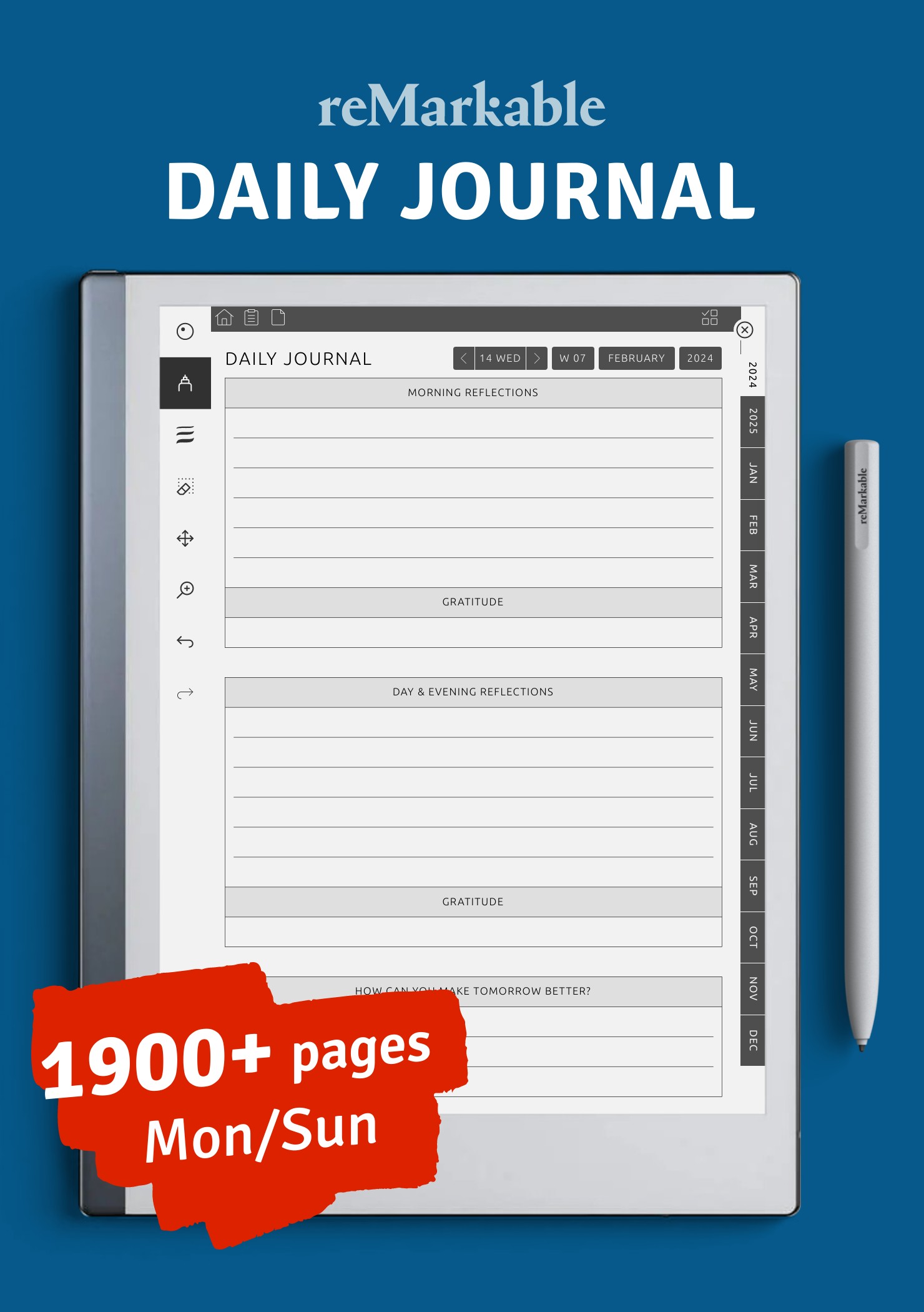 Remarkable Diary Template