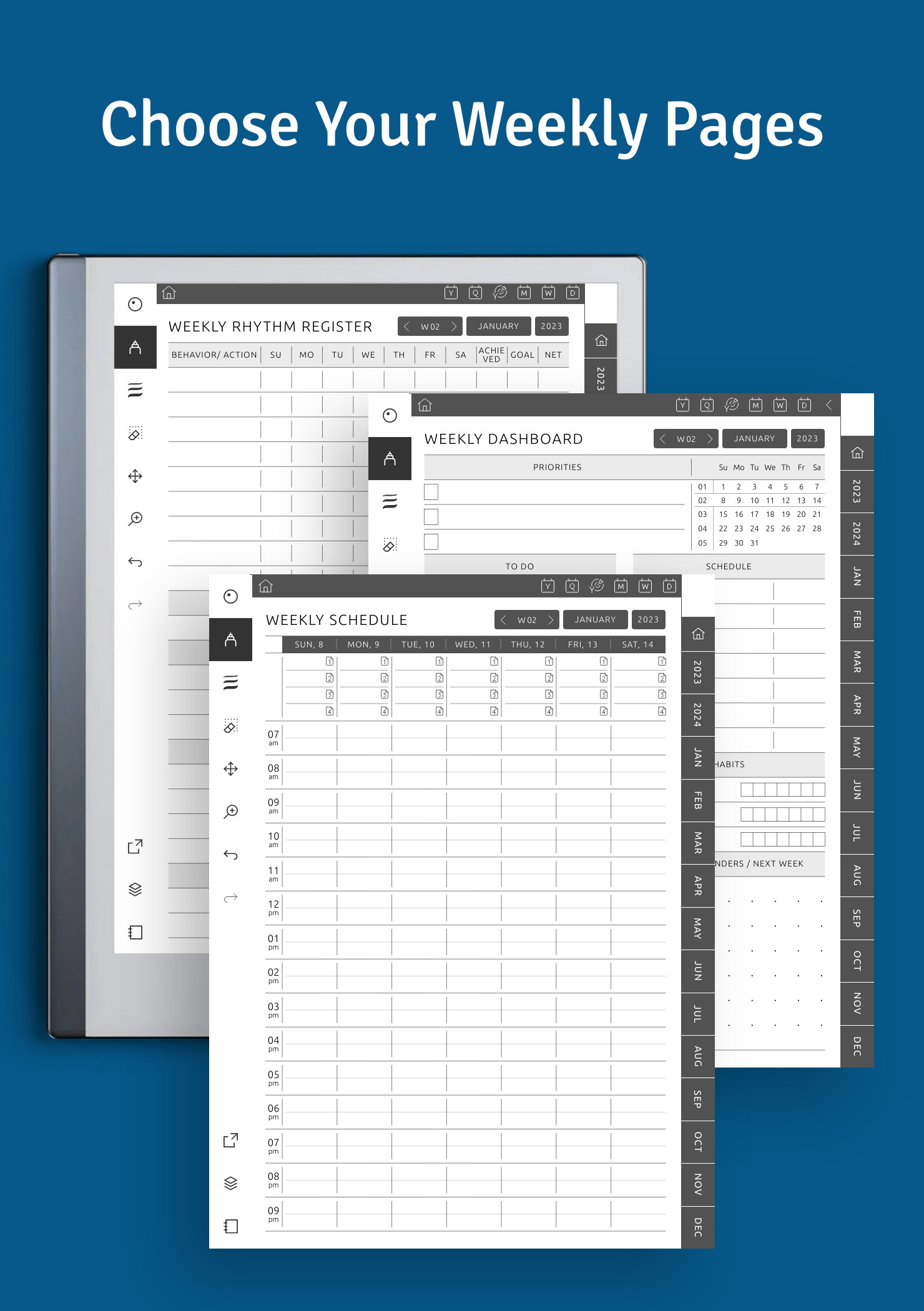 Download reMarkable Monthly Planner Template