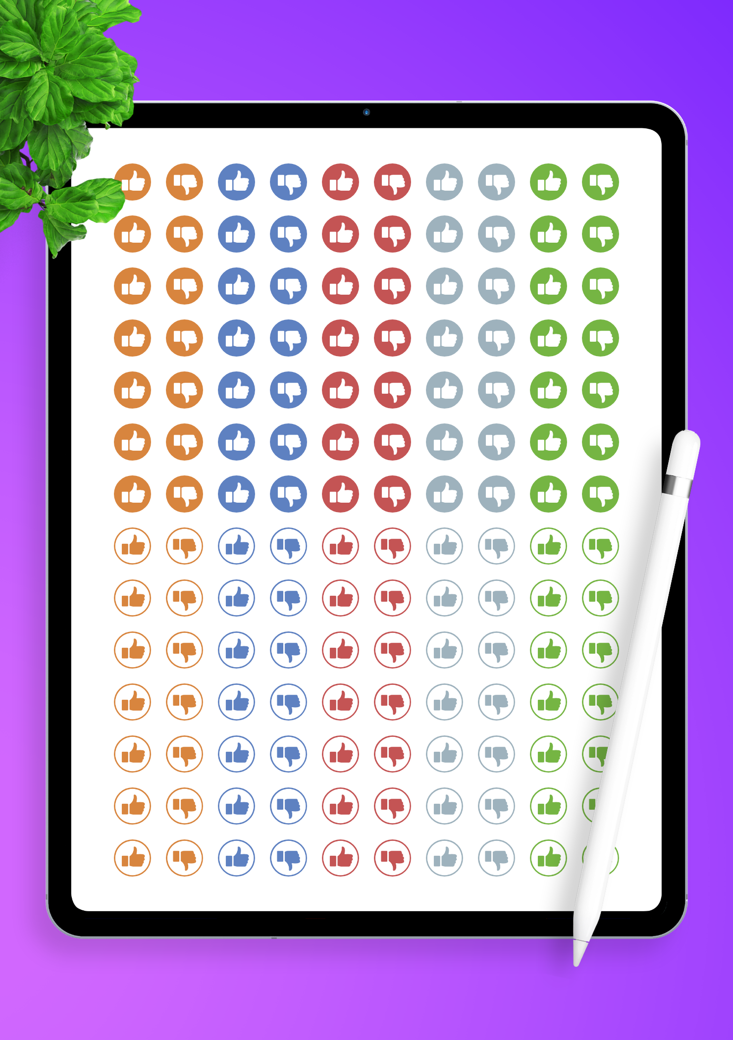 Like & Dislike Sticker Pack - Download 21 PNG Printable and Digital ...