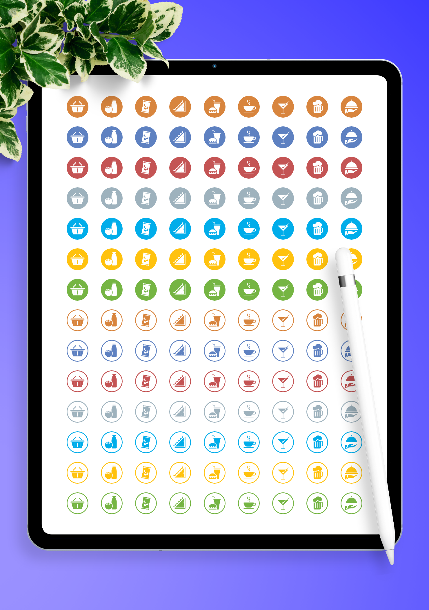 Food & Drinks Sticker Pack - Download 126 PNG Printable and Digital ...