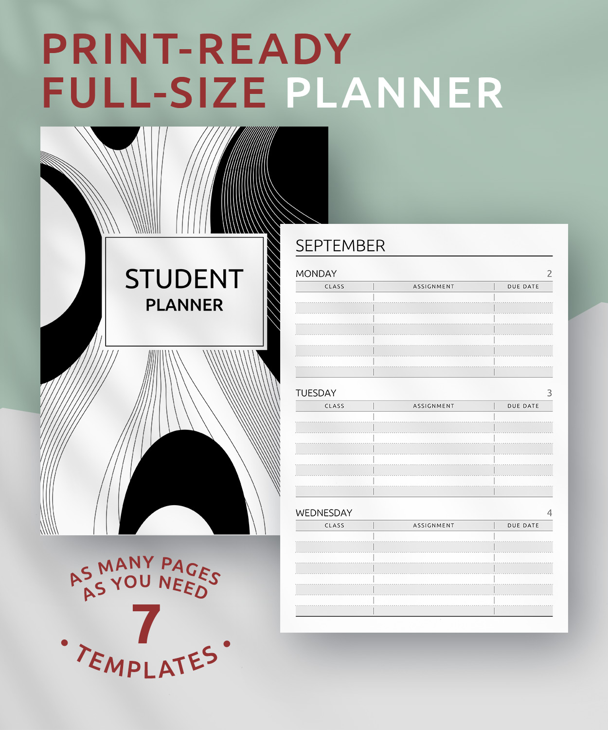 Download Printable Student Planner - Original Style PDF