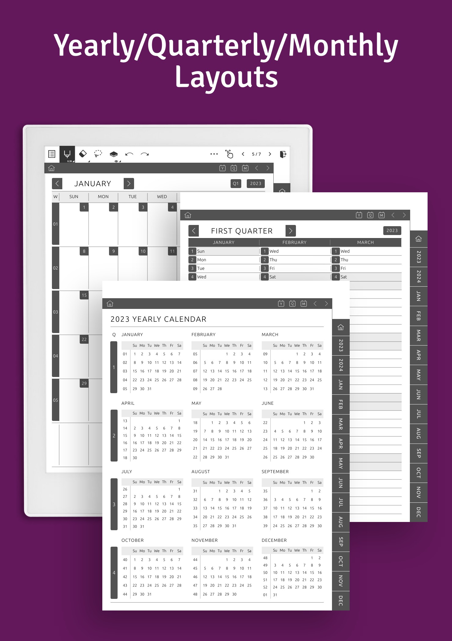 Download Monthly Calendar 2023 2028 for Supernote A5 X A6 X Download Monthly Calendar 2023 2028 for Supernote A5 X A6 X