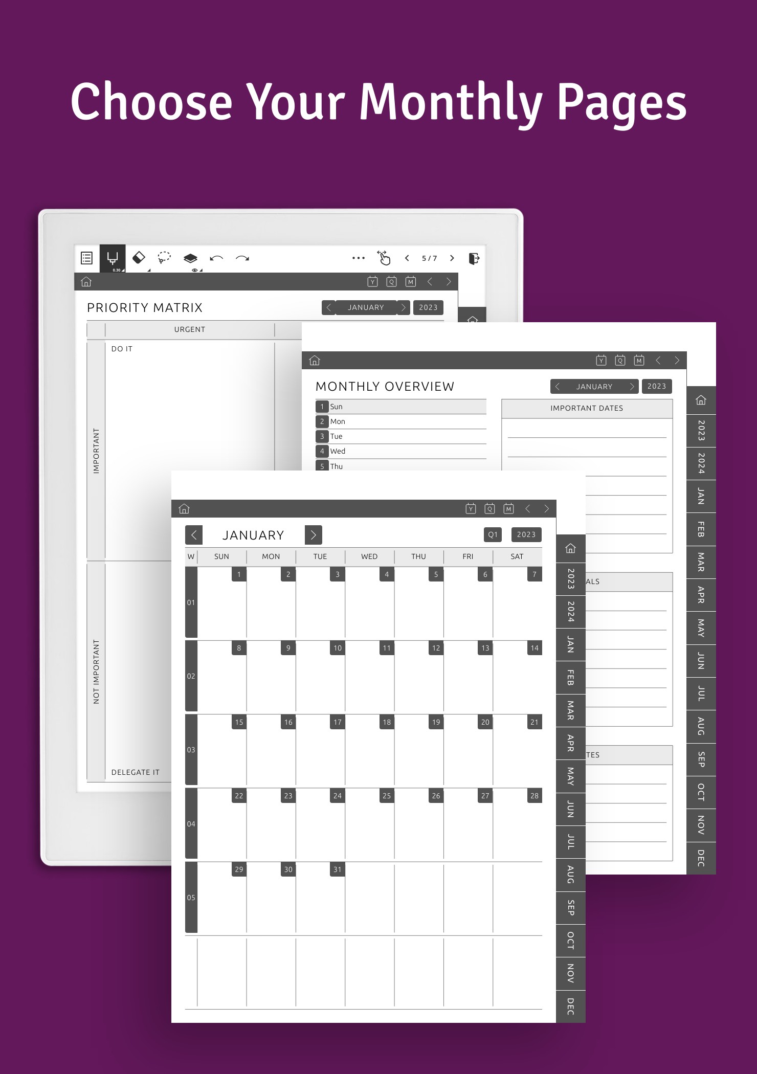Download Monthly Calendar 2023 2028 for Supernote A5 X A6 X Download Monthly Calendar 2023 2028 for Supernote A5 X A6 X