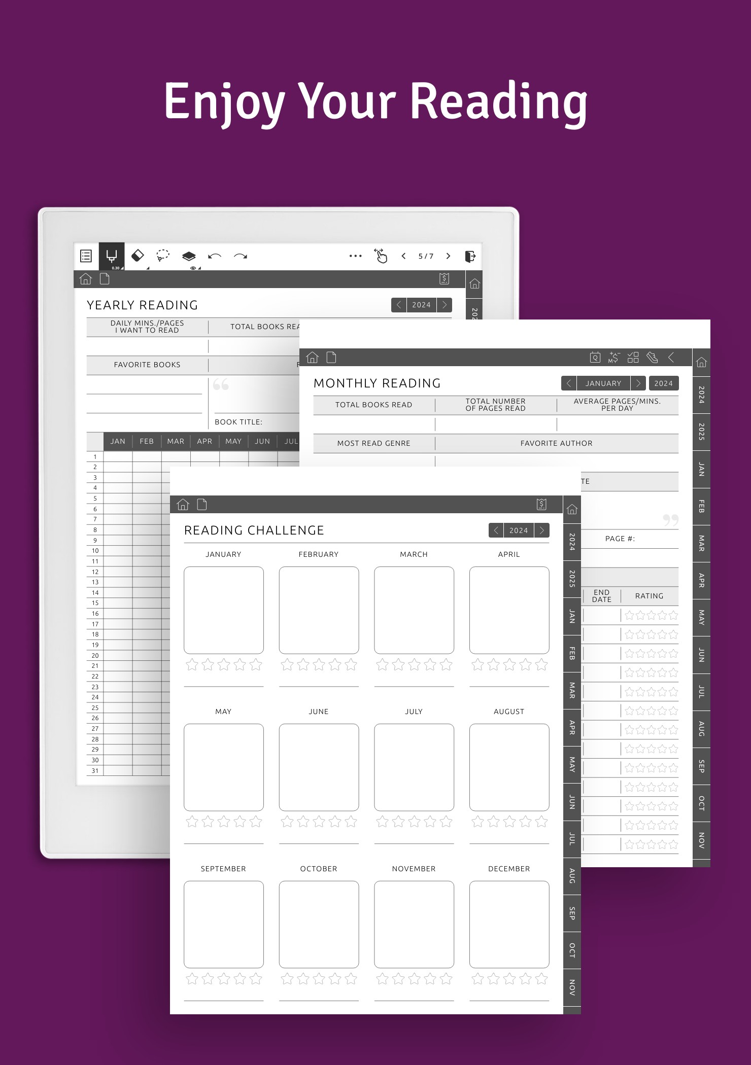 Download Weekly Journal PDF for Supernote A6X & A5X