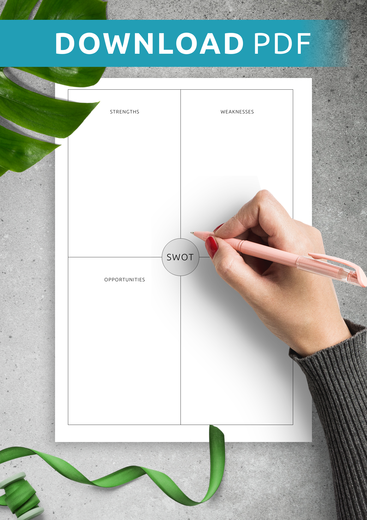 Swot Reflection Template.pdf Download Printable SWOT Analysis Lite Template PDF