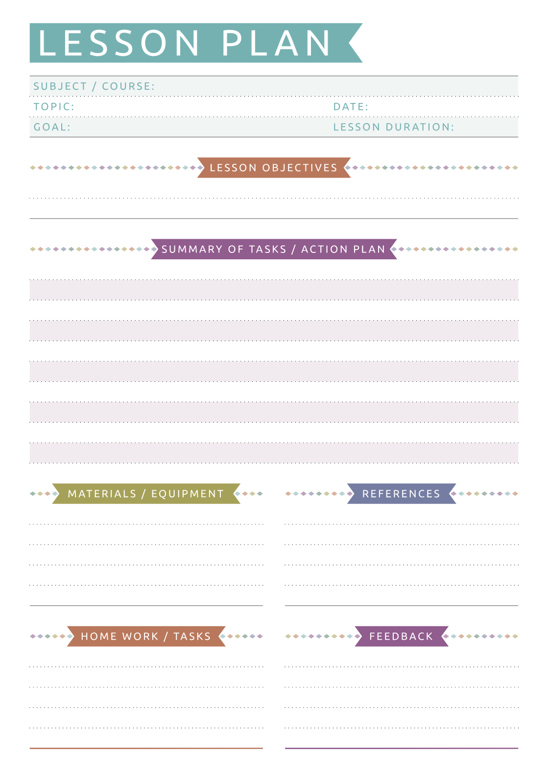 Download Printable Teacher Planner - Casual Style PDF