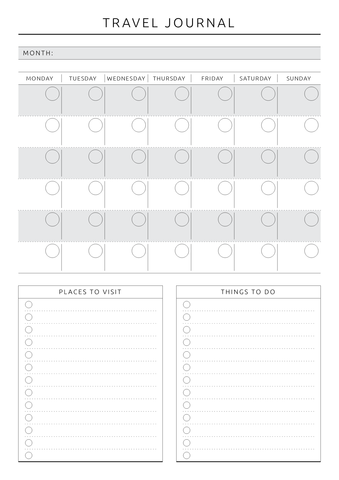 Download Printable Travel Planner - Original Style PDF