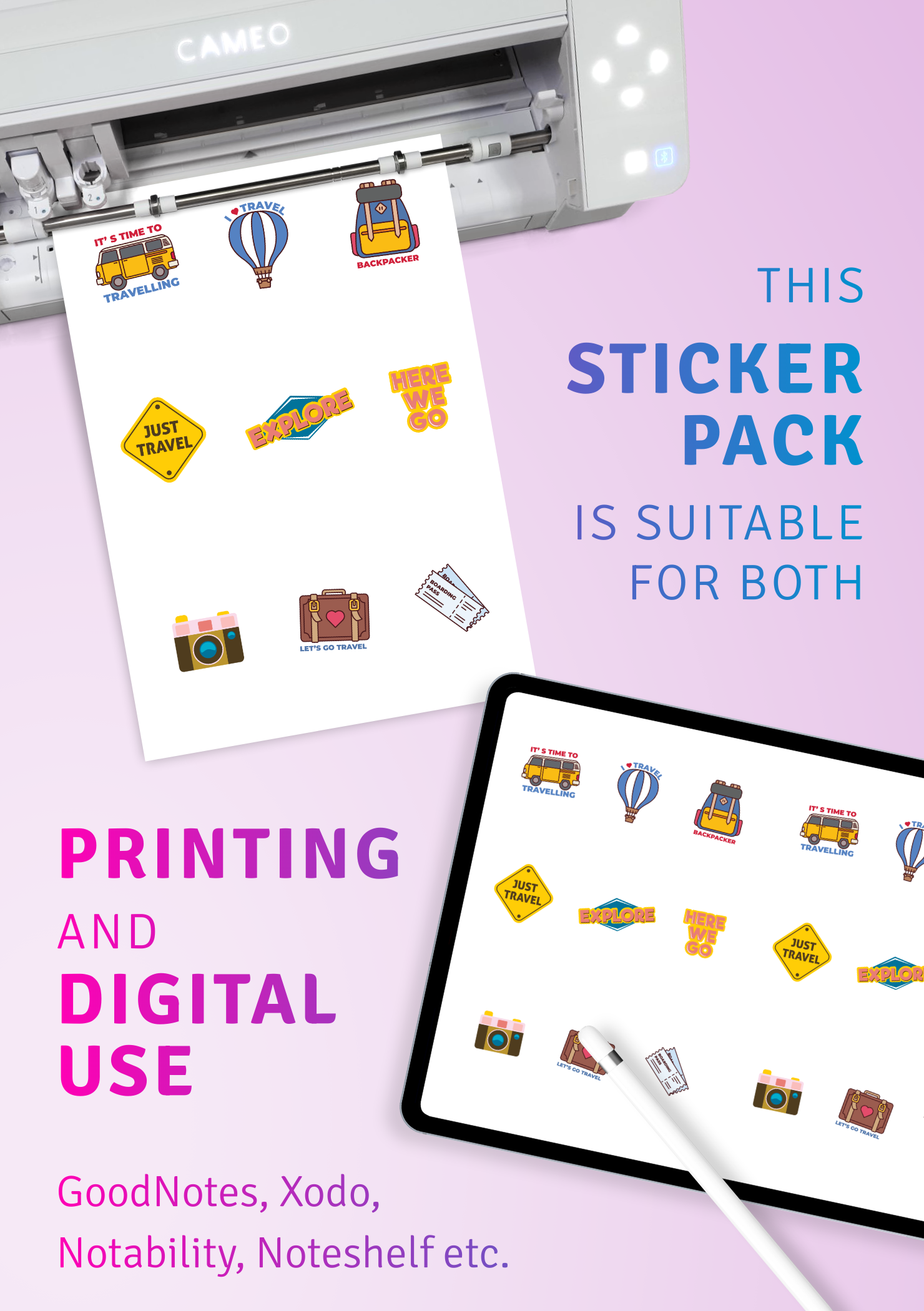 Download Backpacker S Travel Sticker Pack Png