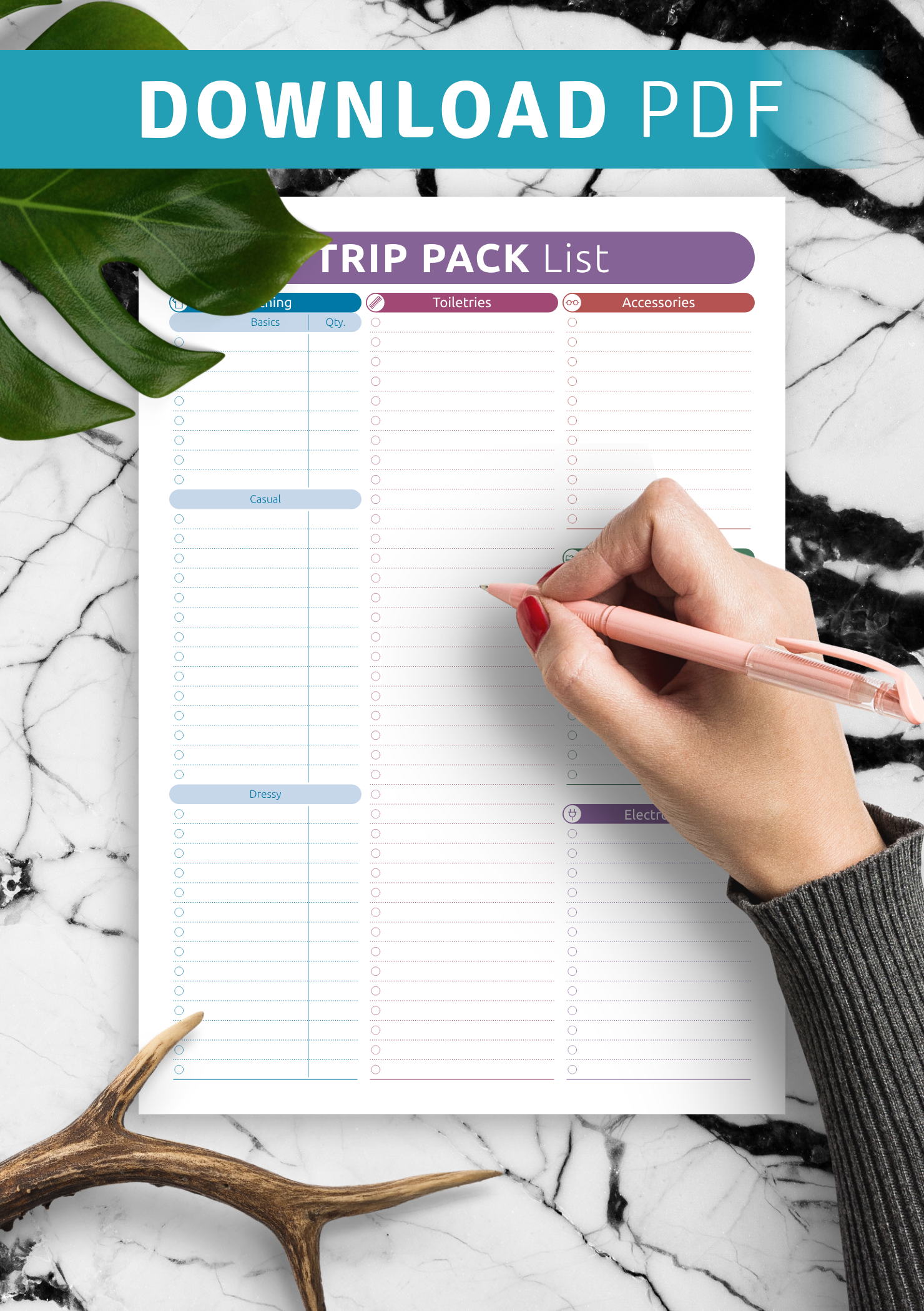 Download Printable Trip Pack List PDF