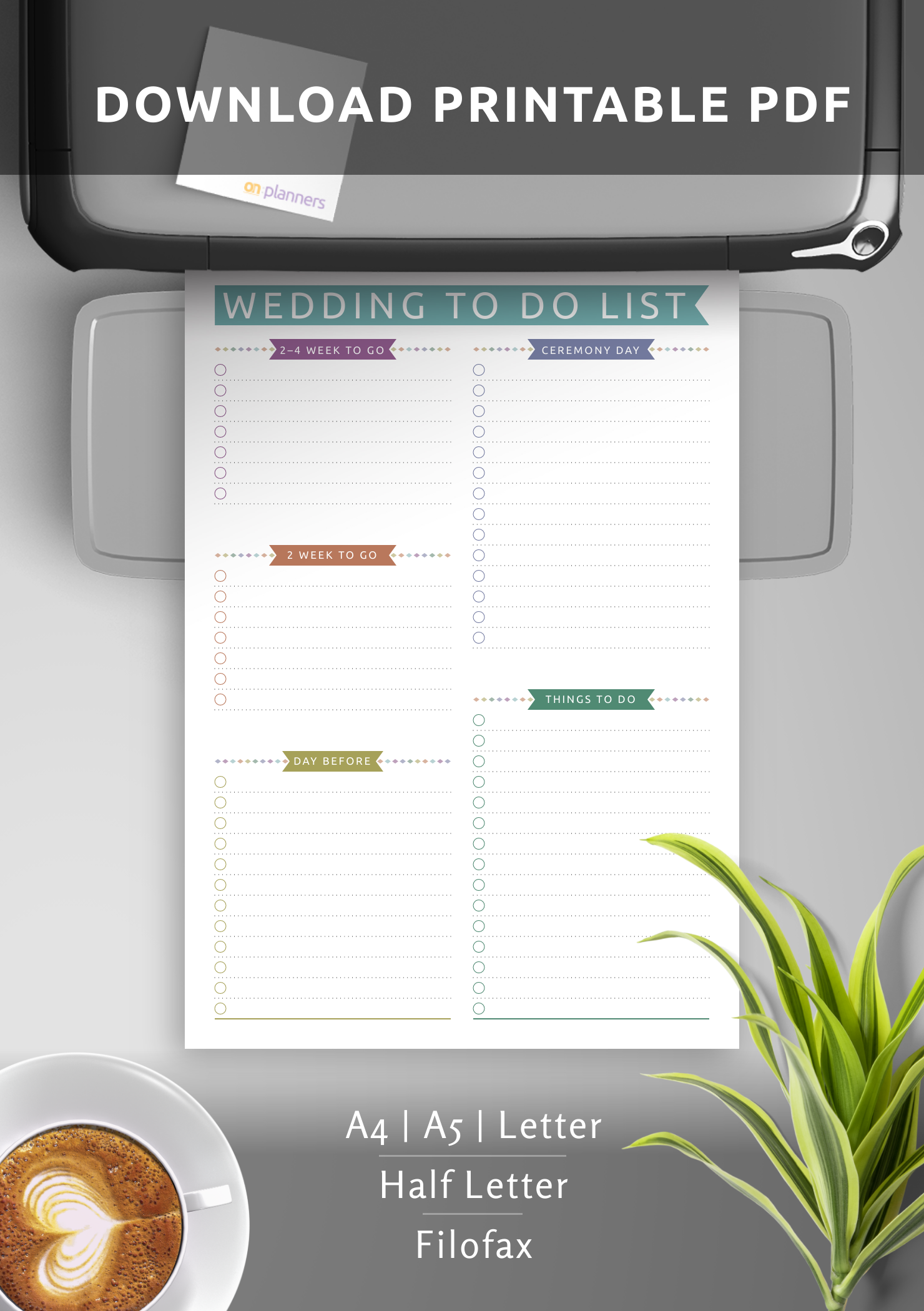 Download Printable Wedding To Do List Template - Casual PDF