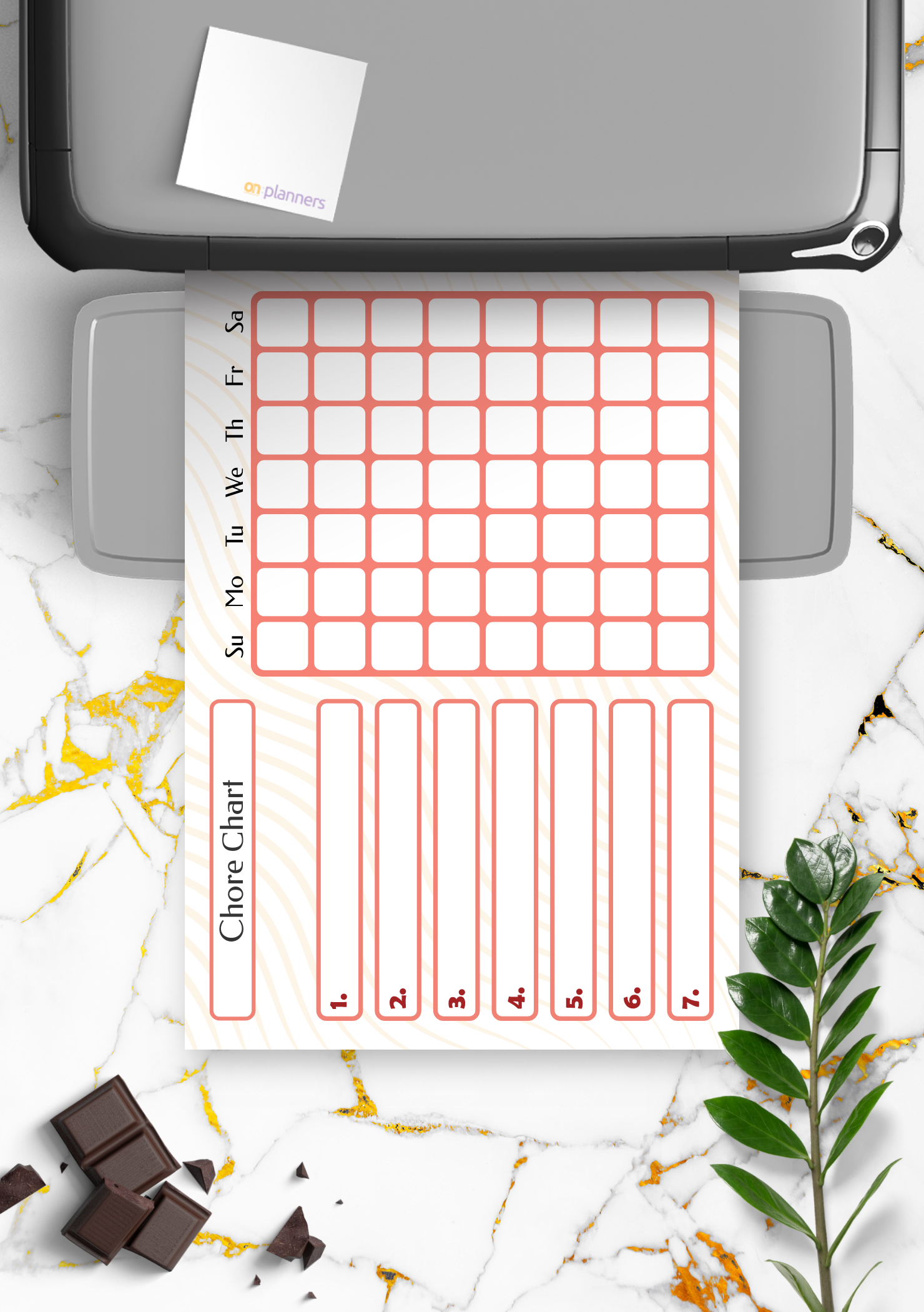 Download Printable Weekly Chore Chart Template PDF