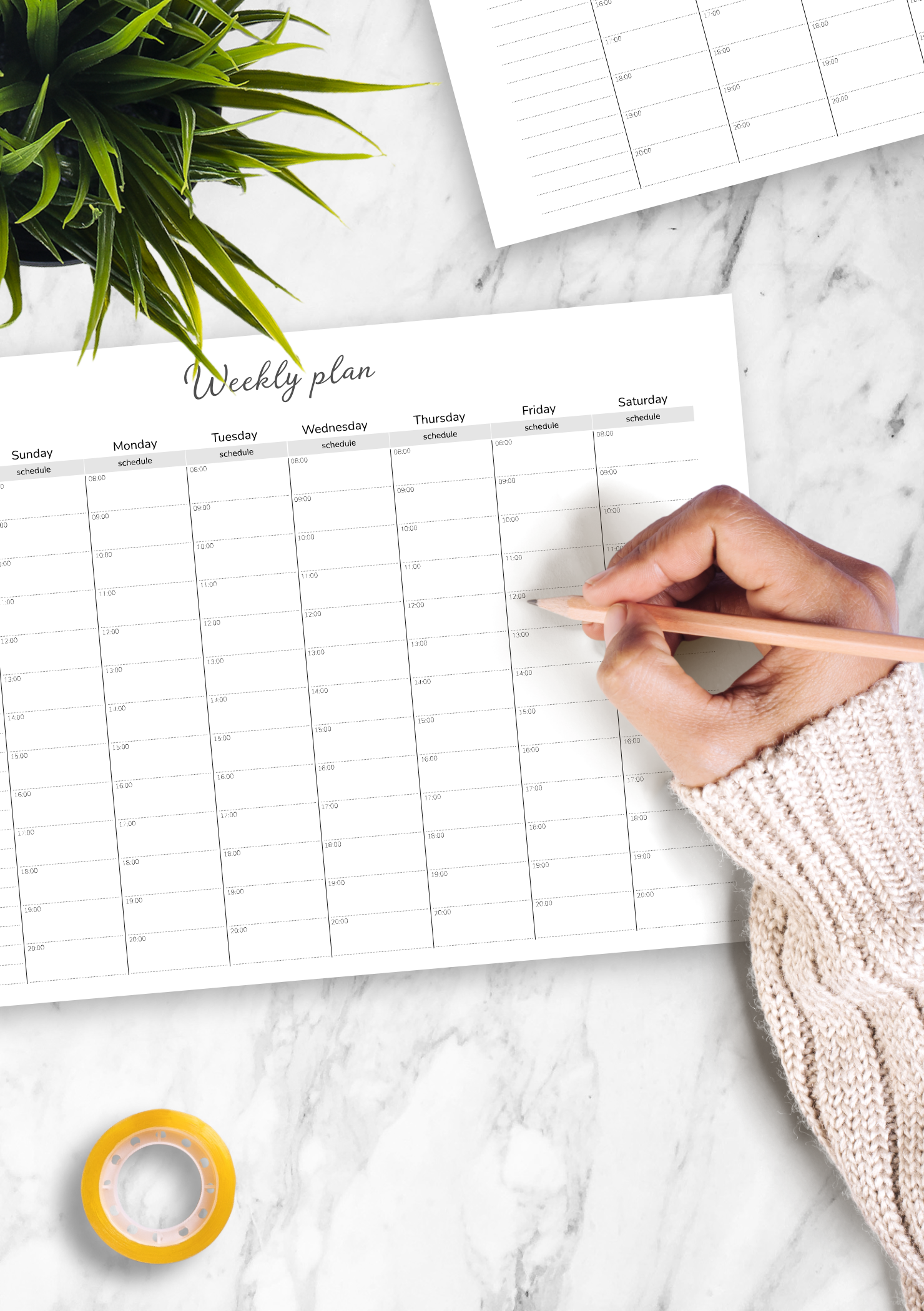 Organiser Weekly Rss Download Printable Horizontal Weekly Organiser Template PDF
