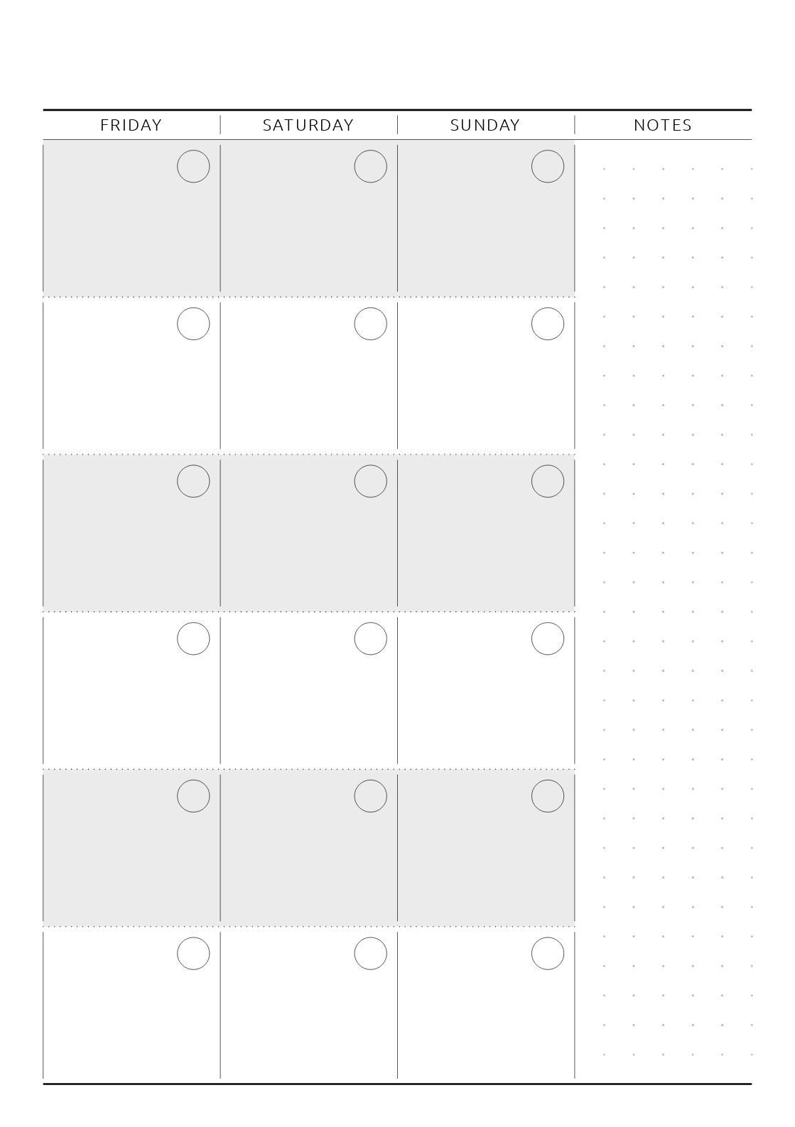 Download Printable Weekly Planner - Original Style - Undated PDF