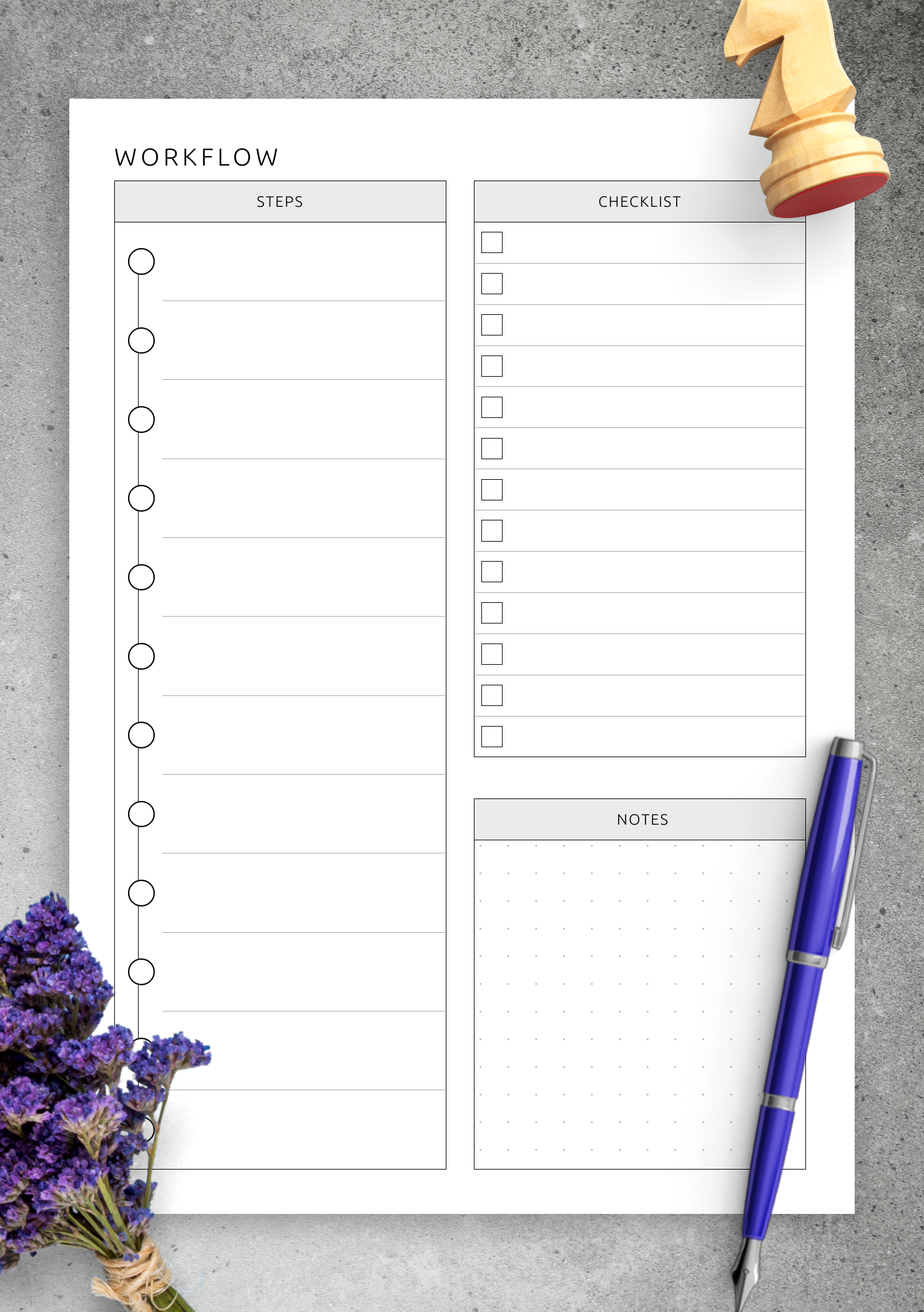Download Printable Workflow Tracker Template PDF